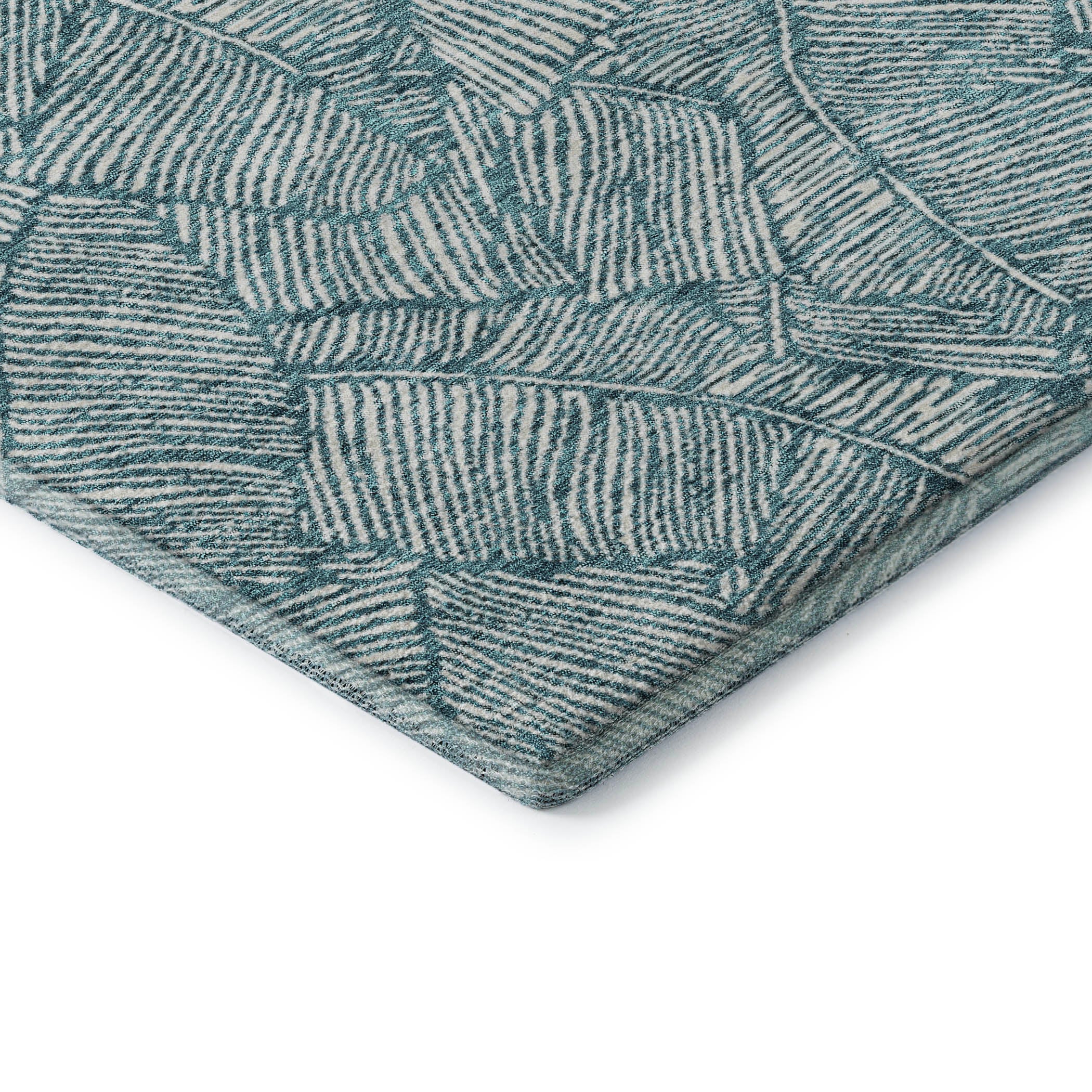 Dubrovnik Machine Washable Transitional Teal Rug 1'8" x 2'6" #shape_Rectangle