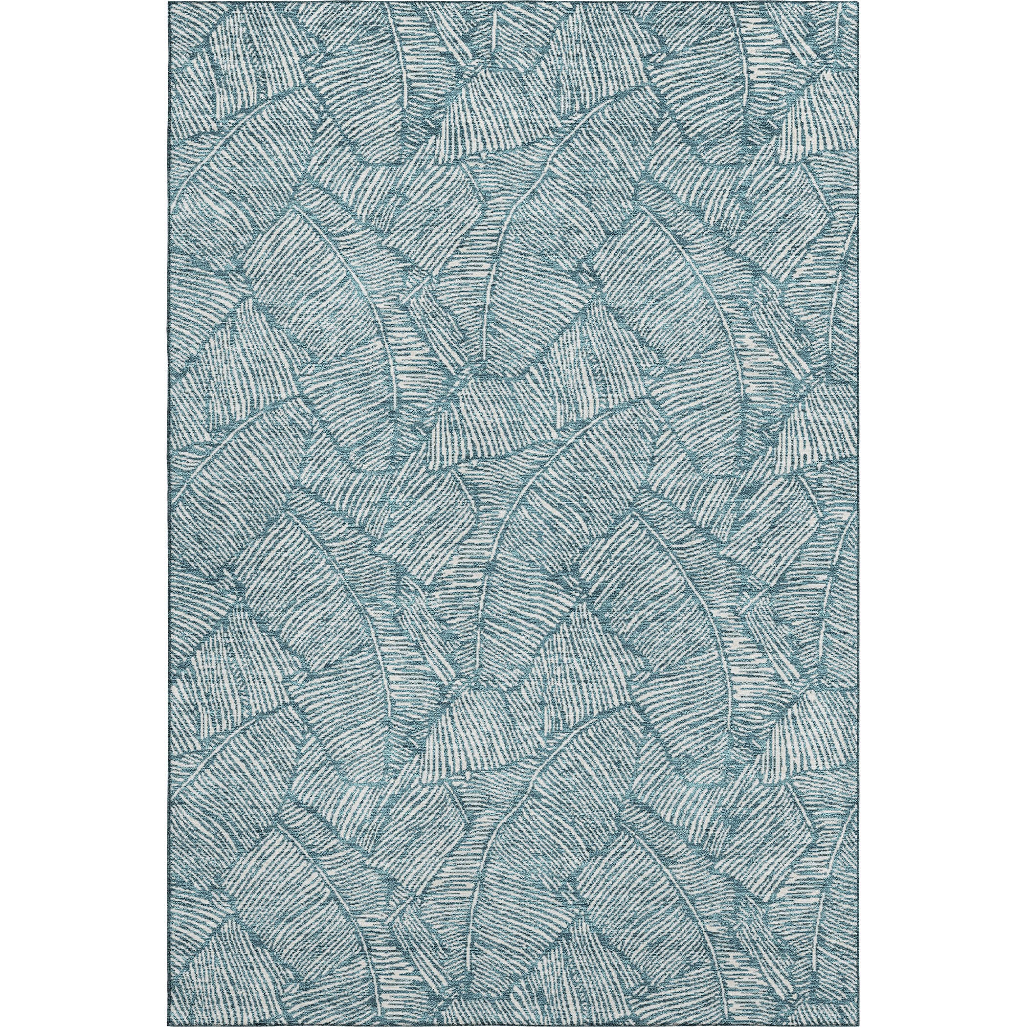 Dubrovnik Machine Washable Transitional Teal Rug 2'6" x 3'10" #shape_Rectangle