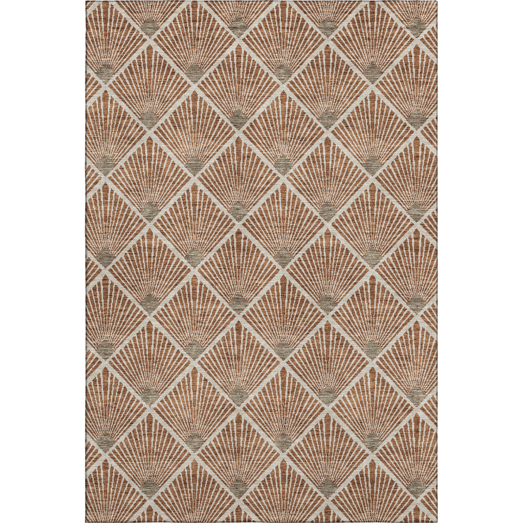 Kotor Machine Washable Transitional Paprika Orange Rug 2'6" x 3'10" #shape_Rectangle