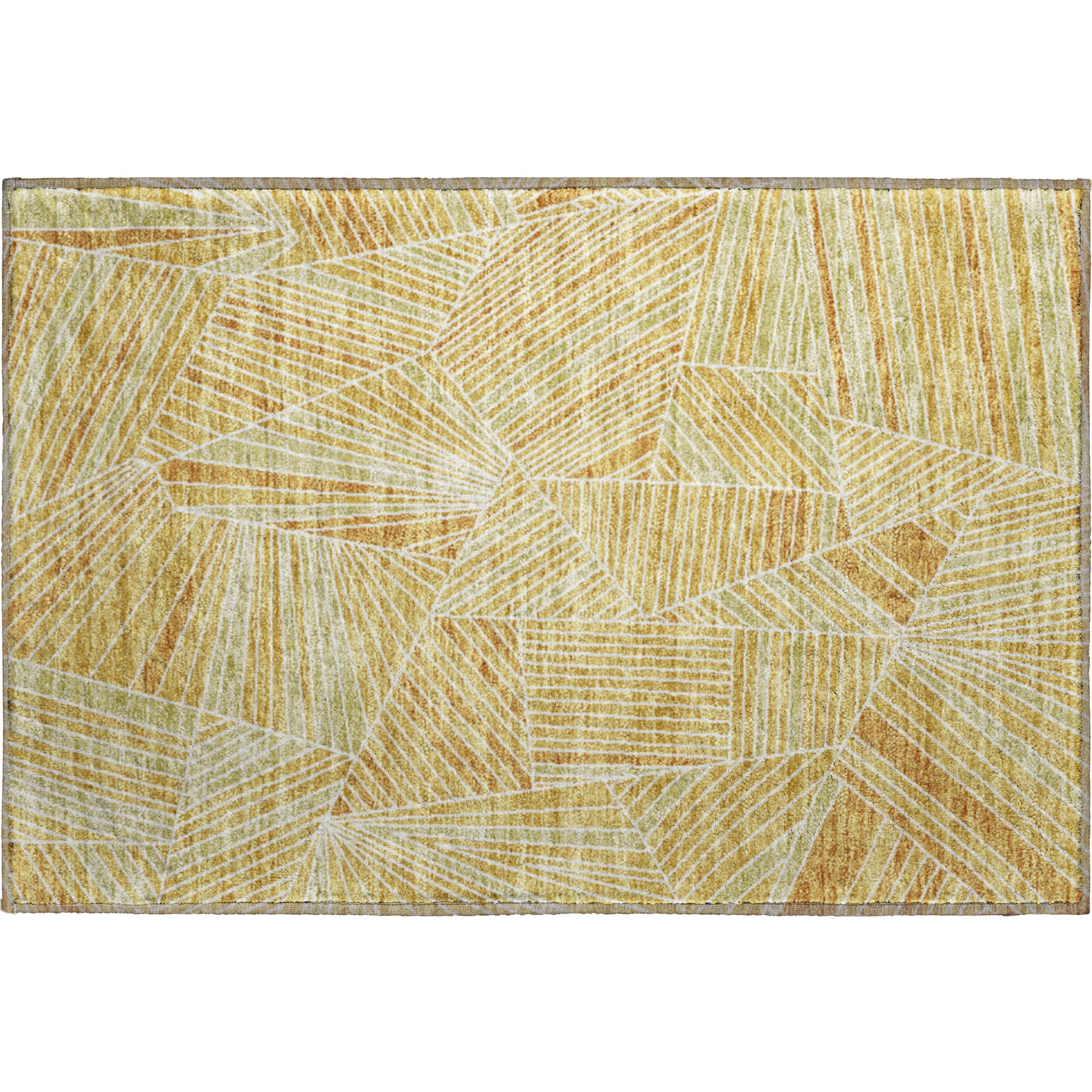 Siena Machine Washable Transitional Gold Rug 1'8" x 2'6" #shape_Rectangle