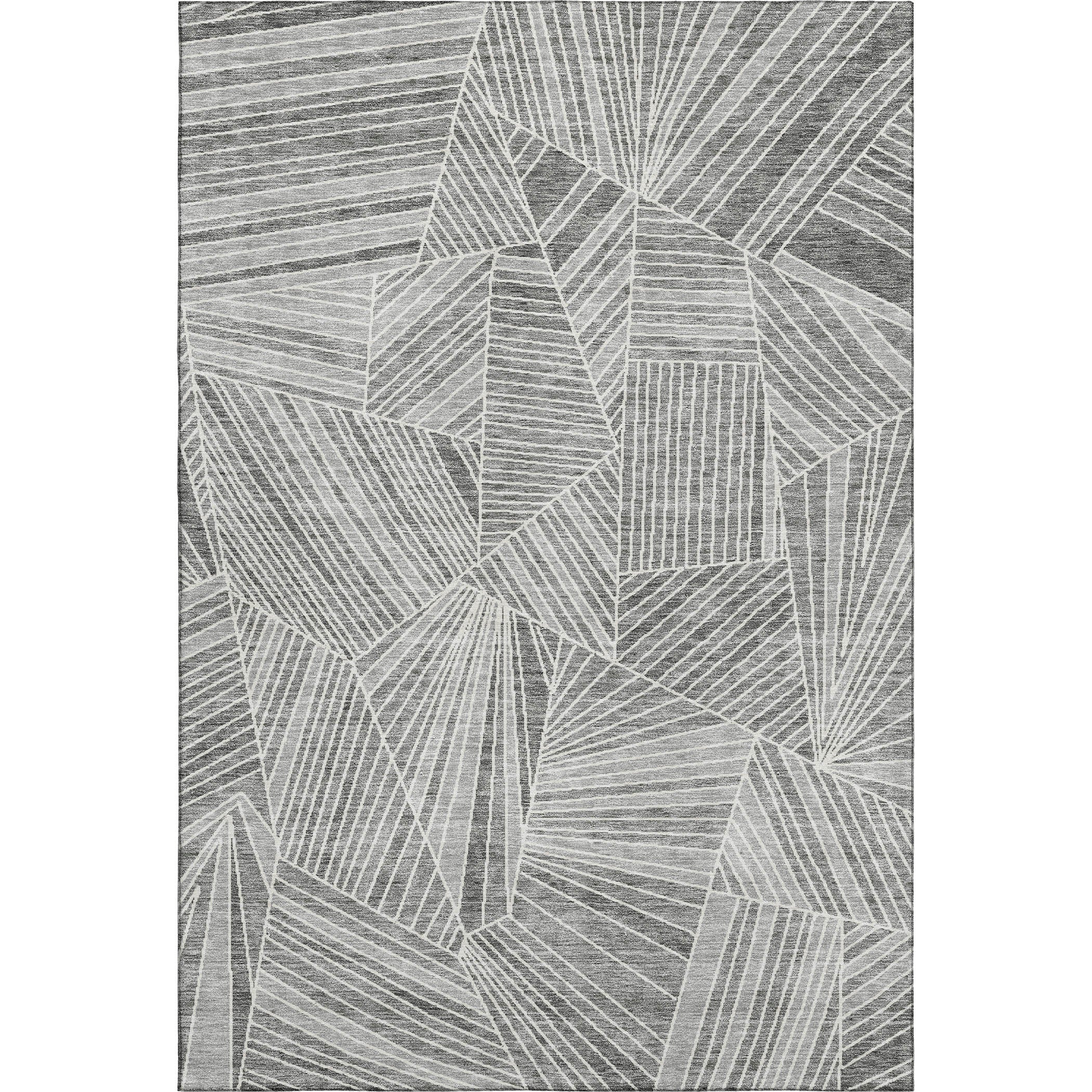 Siena Machine Washable Transitional Gray Rug 2'6" x 3'10" #shape_Rectangle