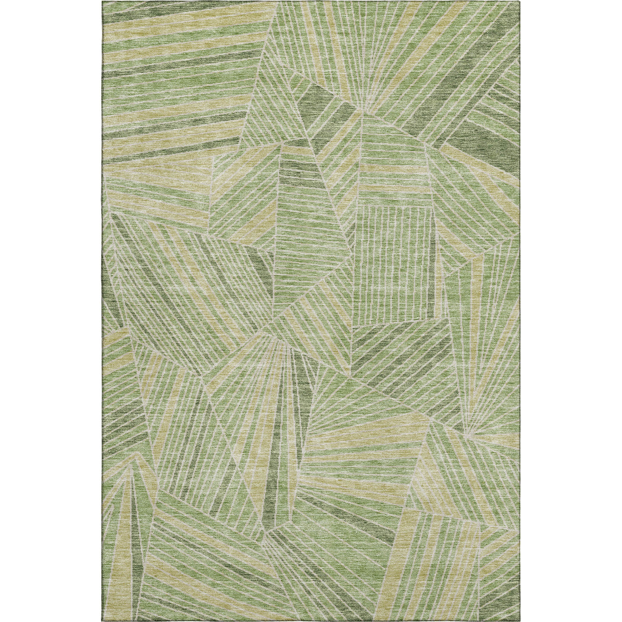 Siena Machine Washable Transitional Green Rug 2'6" x 3'10" #shape_Rectangle