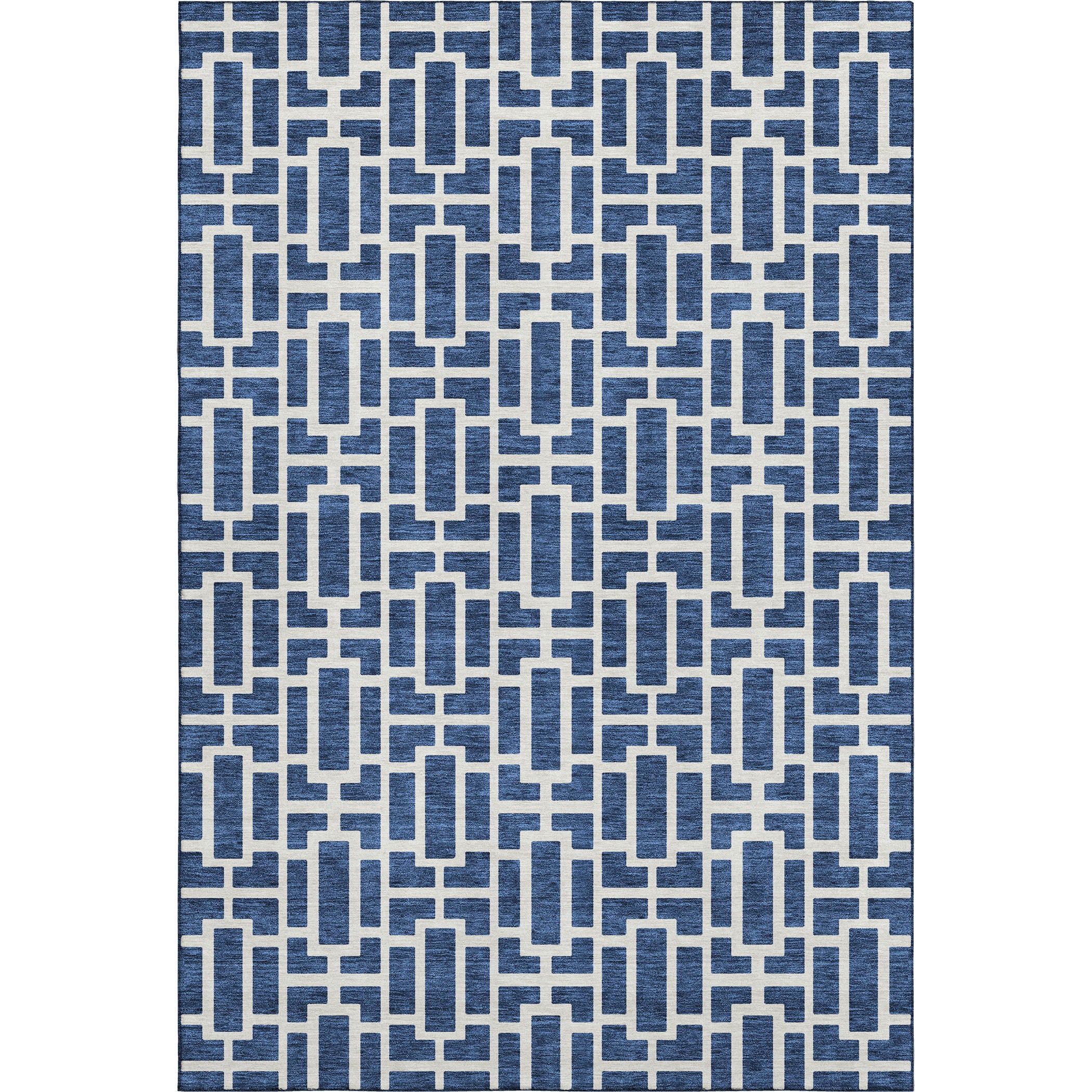 Seoul Machine Washable Transitional Navy Blue Rug 2'6" x 3'10" #shape_Rectangle