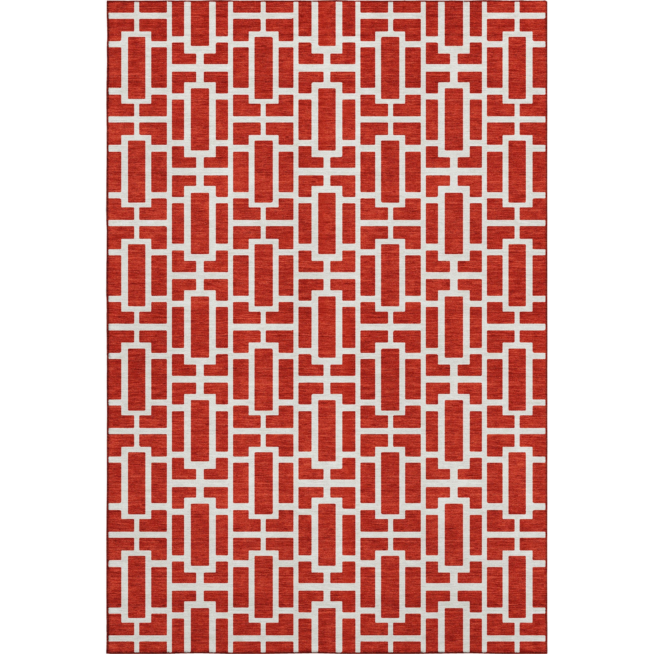Seoul Machine Washable Transitional Red Rug 2'6" x 3'10" #shape_Rectangle