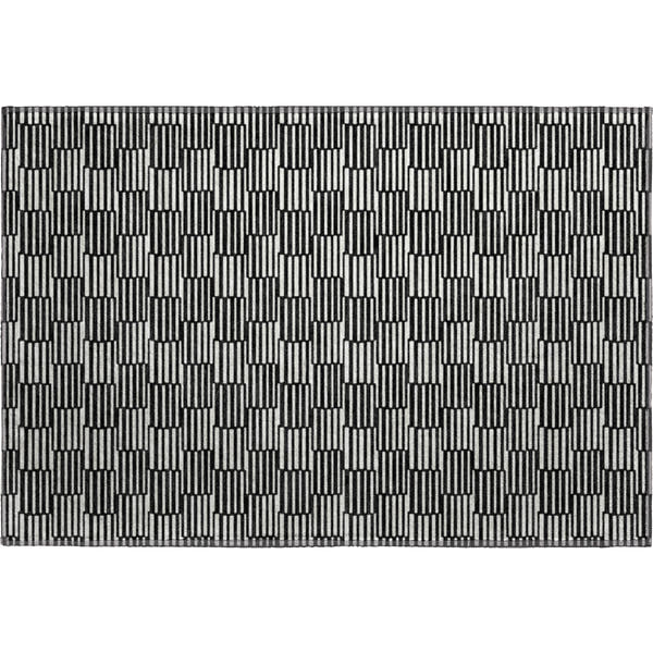 Vienna Machine Washable Transitional Black Rug 1'8" x 2'6"