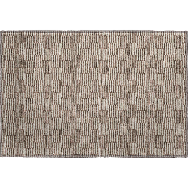 Vienna Machine Washable Transitional Brown Rug 1'8" x 2'6"