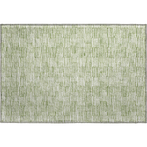 Vienna Machine Washable Transitional Green Rug 1'8" x 2'6"