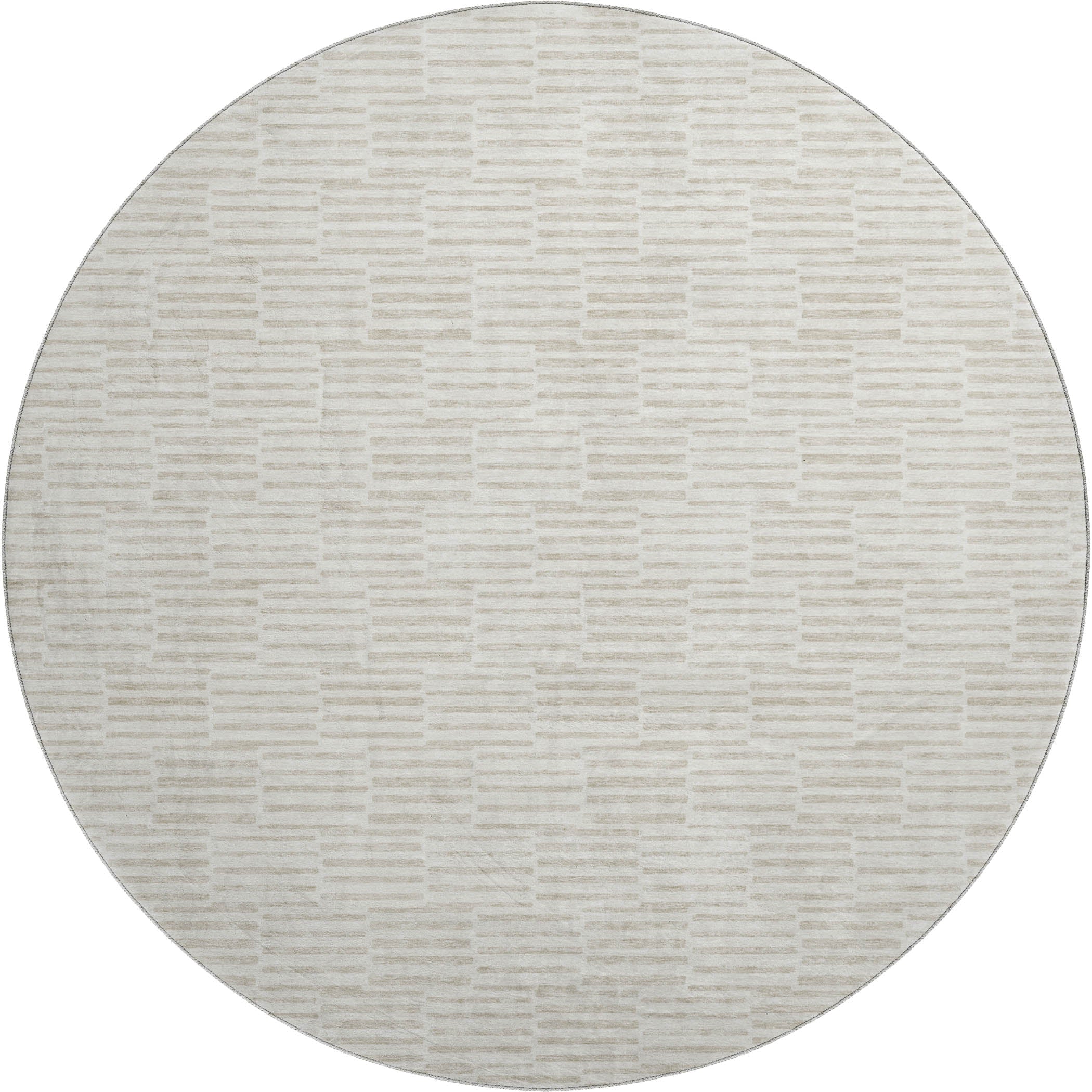 Vienna Machine Washable Transitional Ivory Rug 8' x 8' #shape_Round