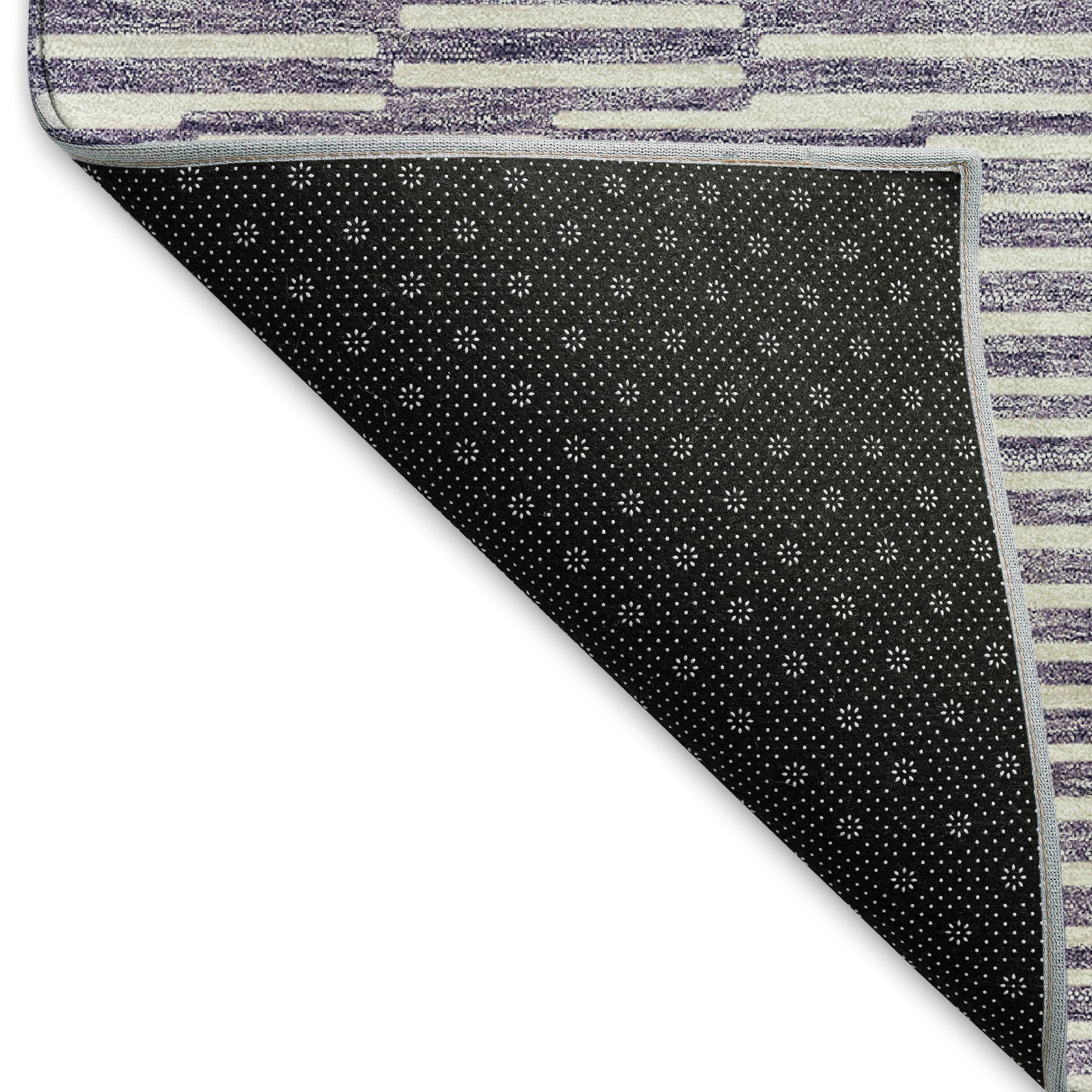 Vienna Machine Washable Transitional Lilac Purple Rug 1'8" x 2'6" #shape_Rectangle