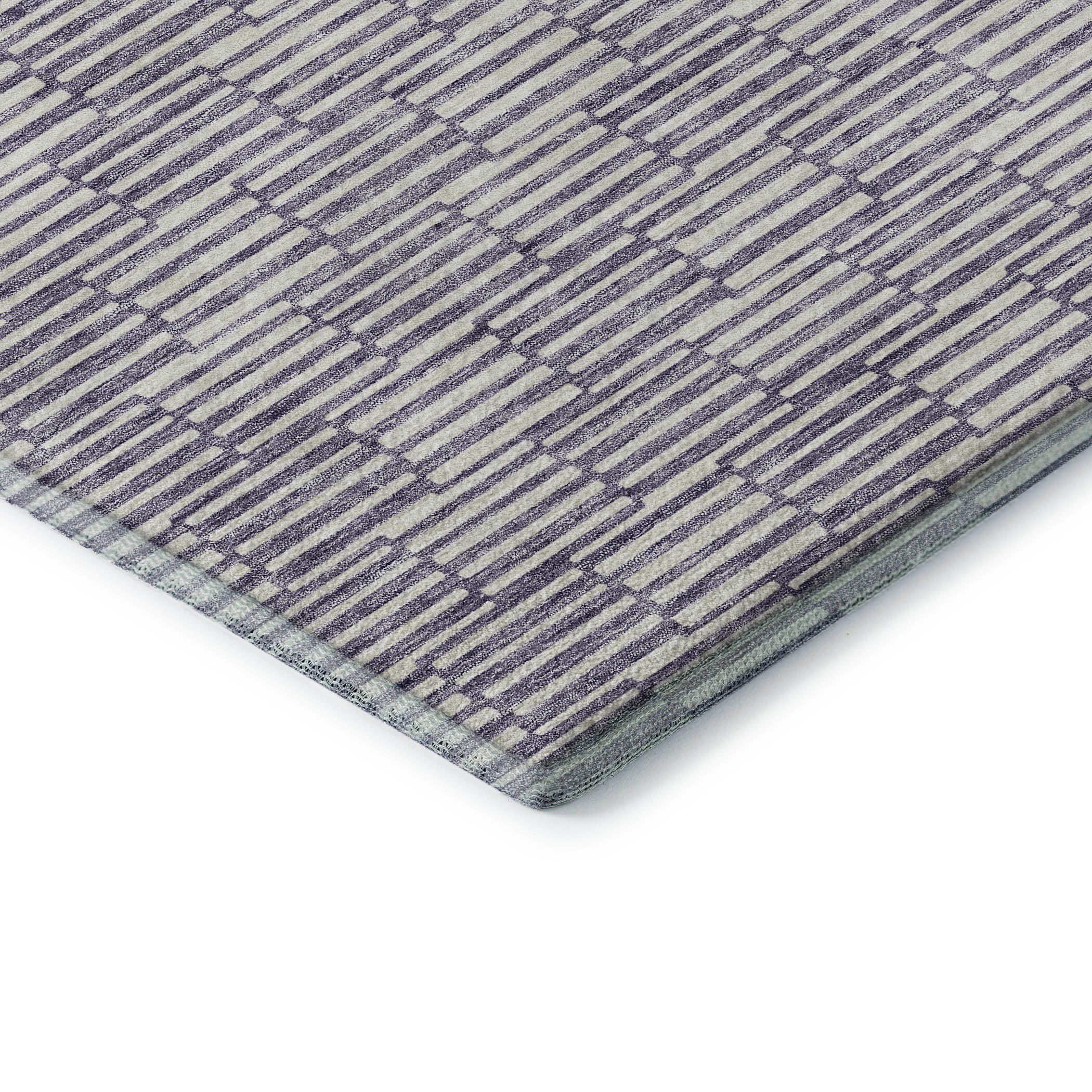 Vienna Machine Washable Transitional Lilac Purple Rug 1'8" x 2'6" #shape_Rectangle