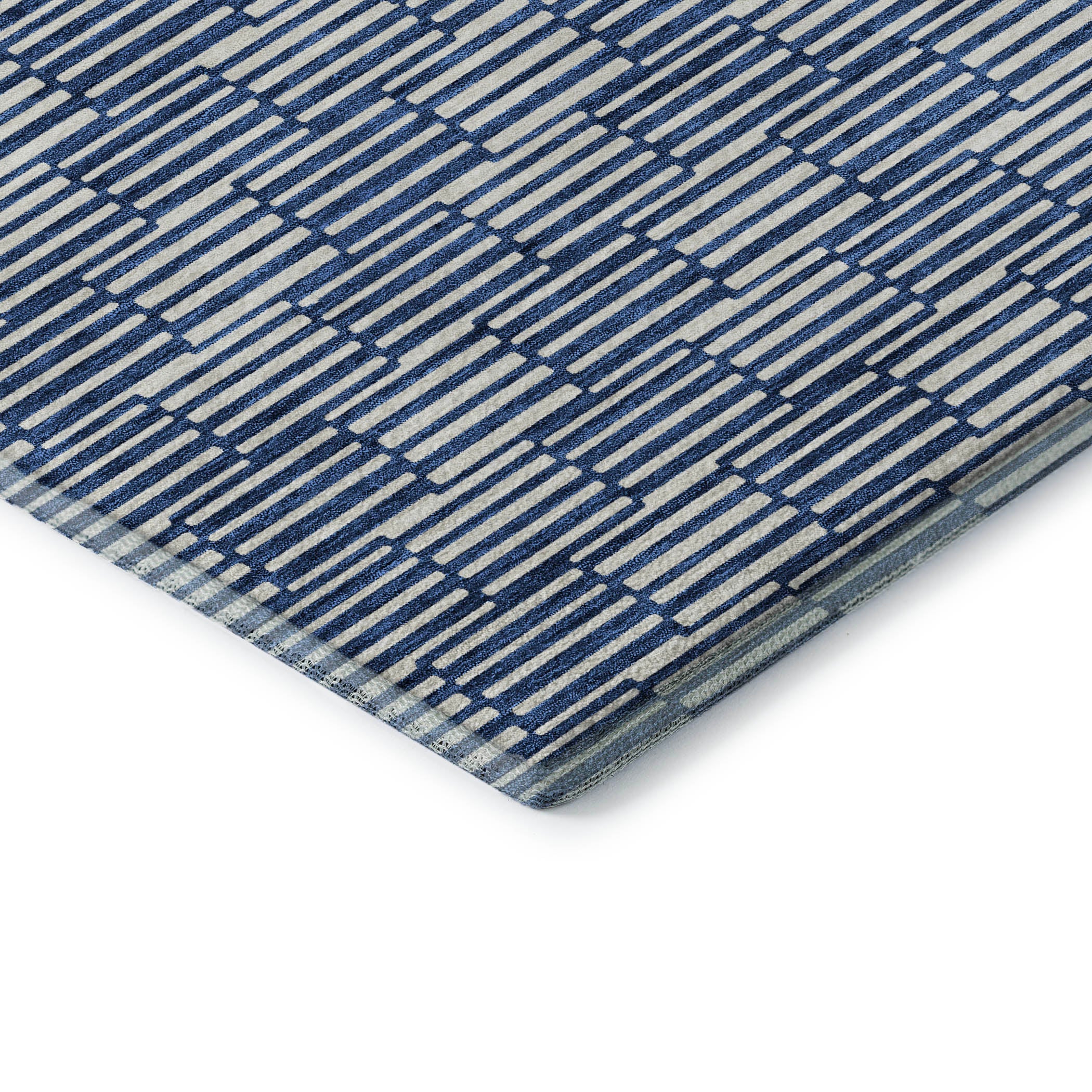 Vienna Machine Washable Transitional Navy Blue Rug 1'8" x 2'6" #shape_Rectangle