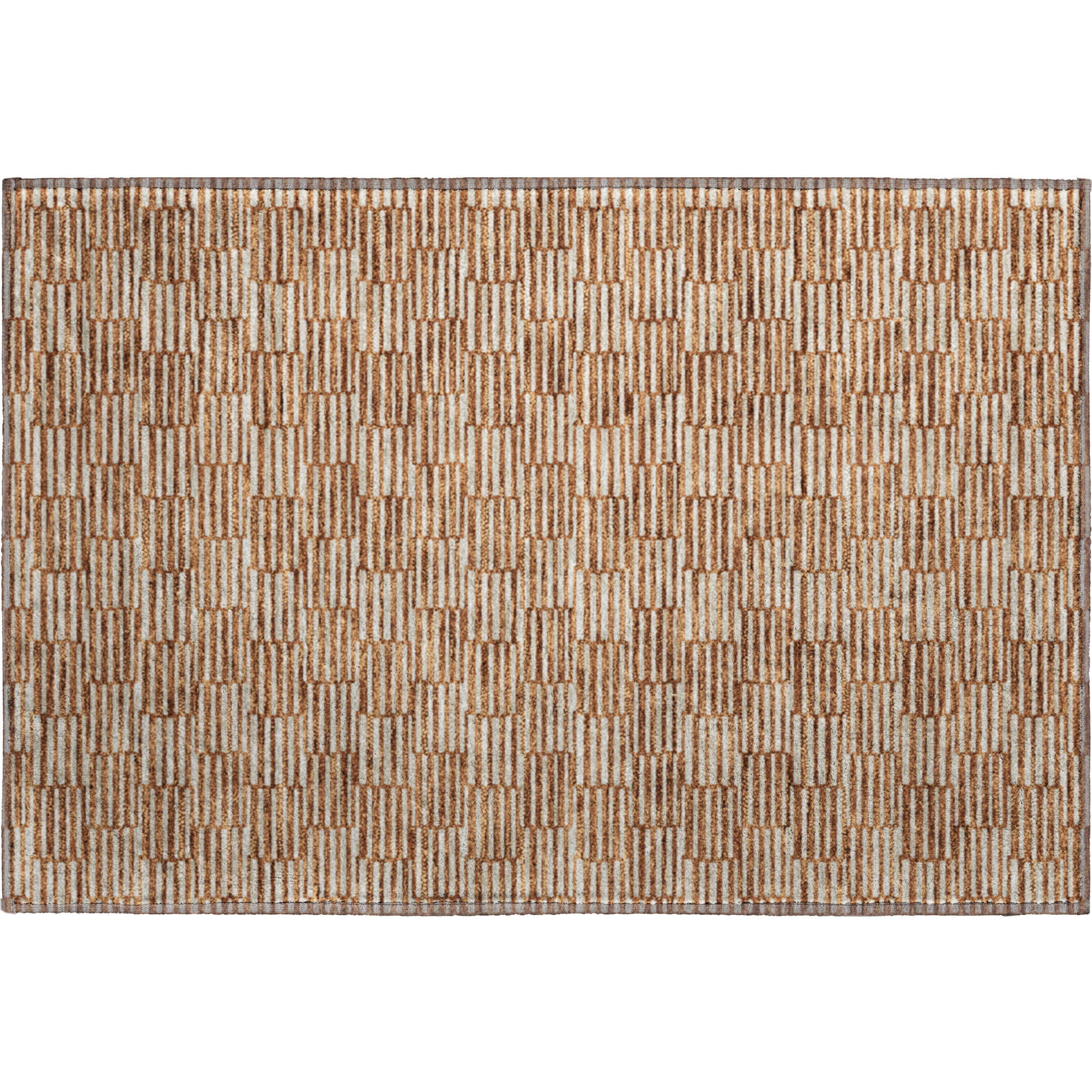 Vienna Machine Washable Transitional Paprika Orange Rug 1'8" x 2'6" #shape_Rectangle