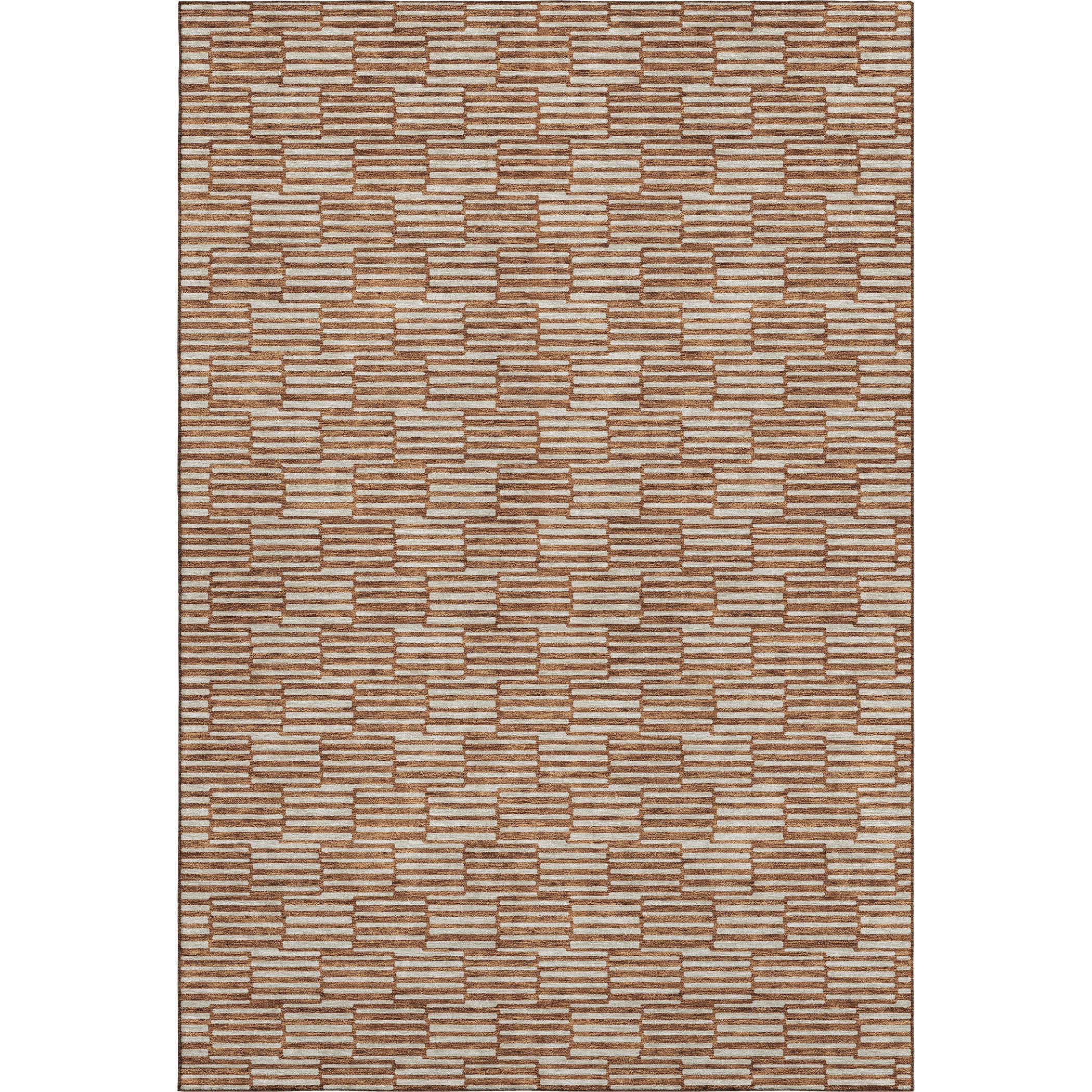 Vienna Machine Washable Transitional Paprika Orange Rug 2'6" x 3'10" #shape_Rectangle
