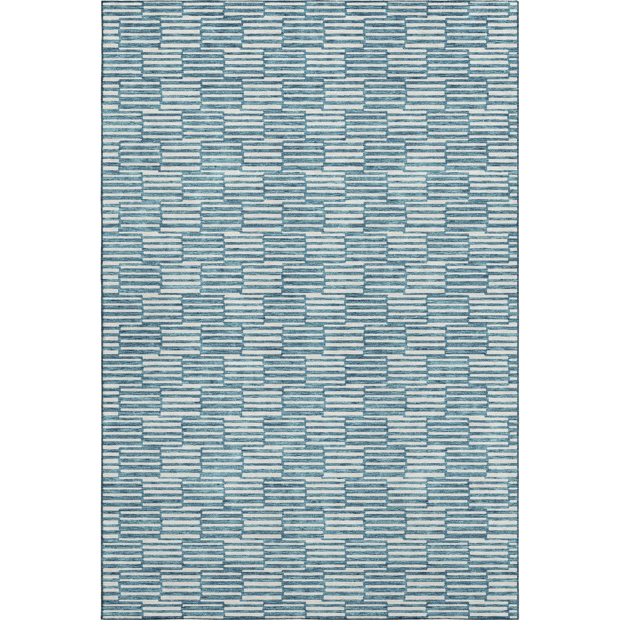 Vienna Machine Washable Transitional Teal Rug 2'6" x 3'10" #shape_Rectangle
