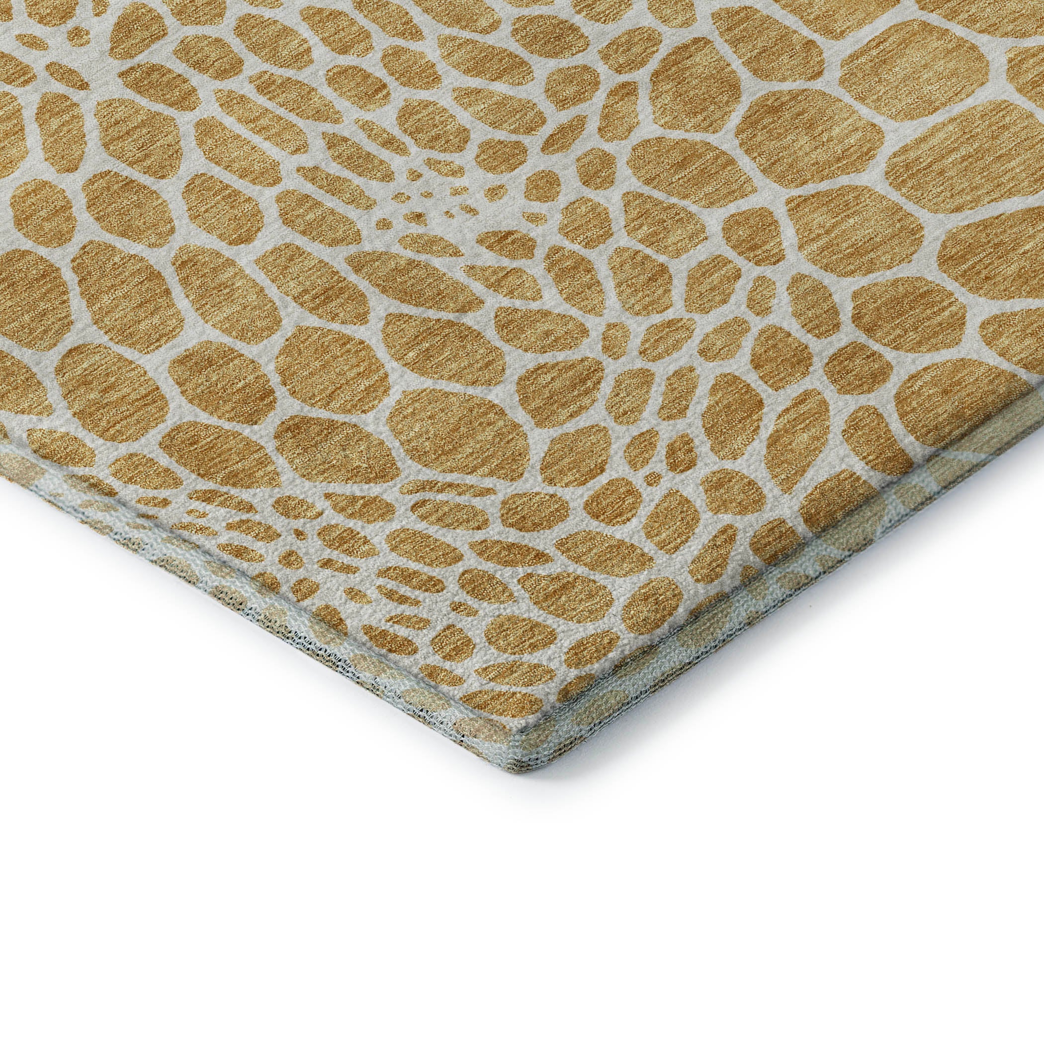 Rome Machine Washable Transitional Gold Rug 1'8" x 2'6" #shape_Rectangle