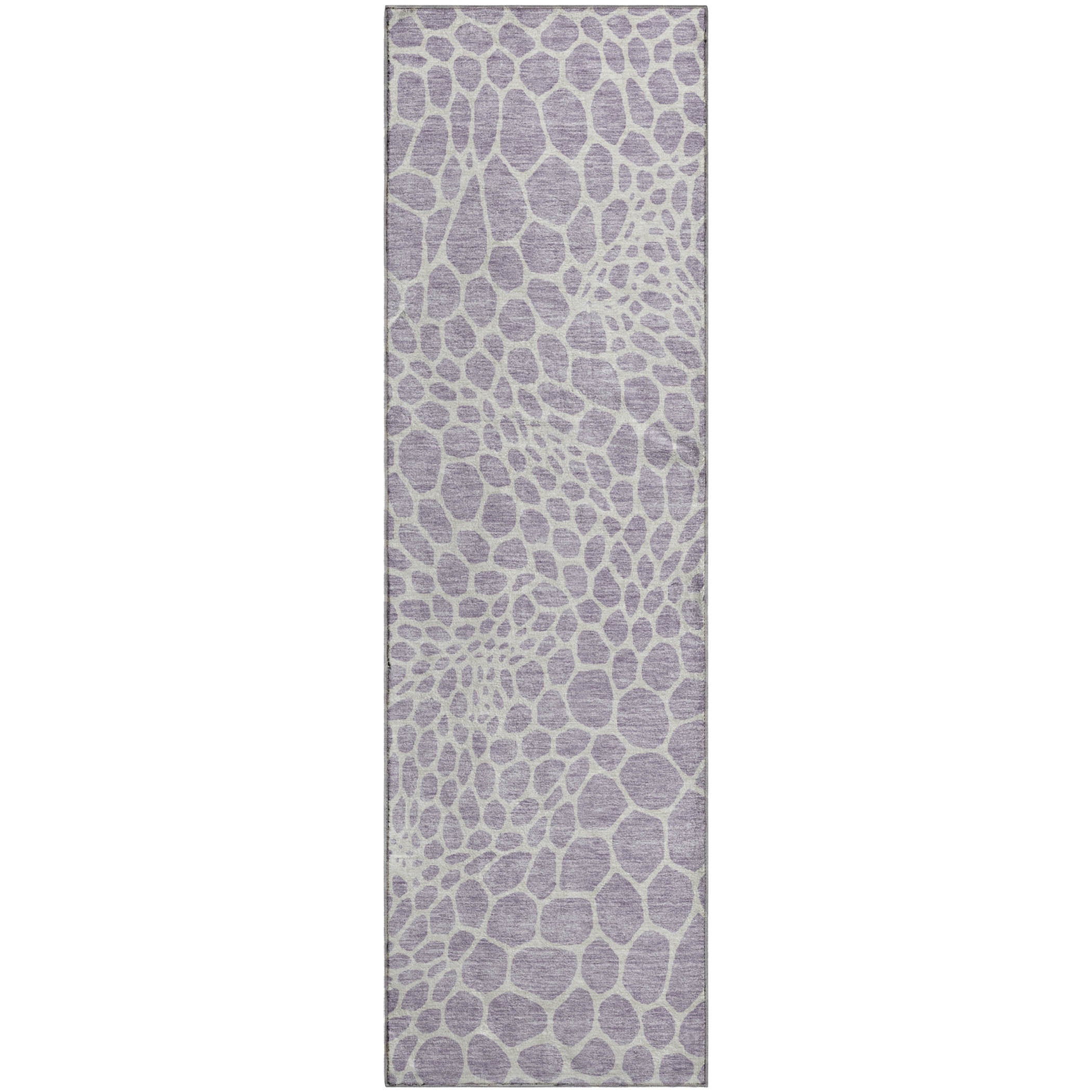 Rome Machine Washable Transitional Lilac Purple Rug 2'3" x 7'6" #shape_Runner