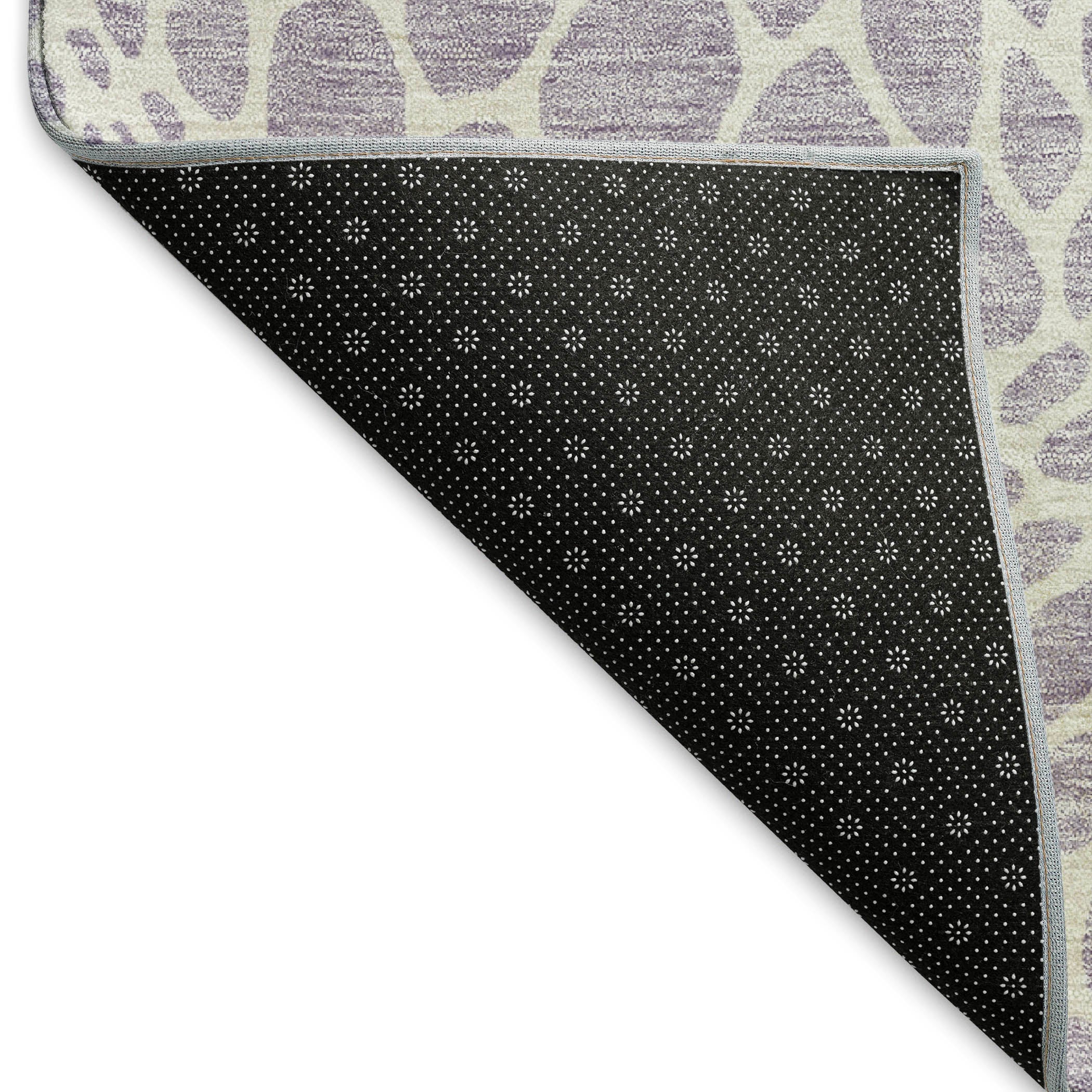Rome Machine Washable Transitional Lilac Purple Rug 1'8" x 2'6" #shape_Rectangle