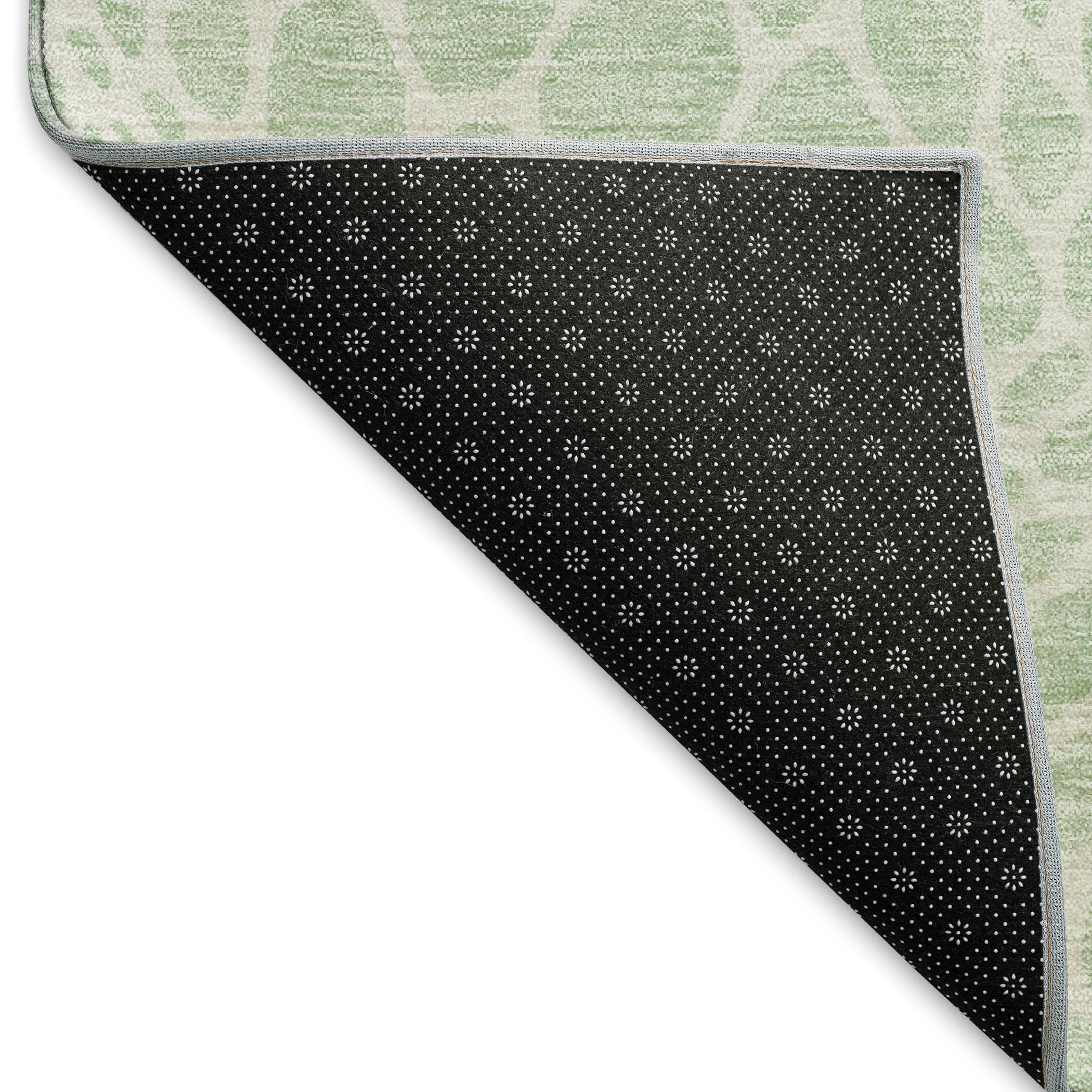 Rome Machine Washable Transitional Mint Green Rug 1'8" x 2'6" #shape_Rectangle