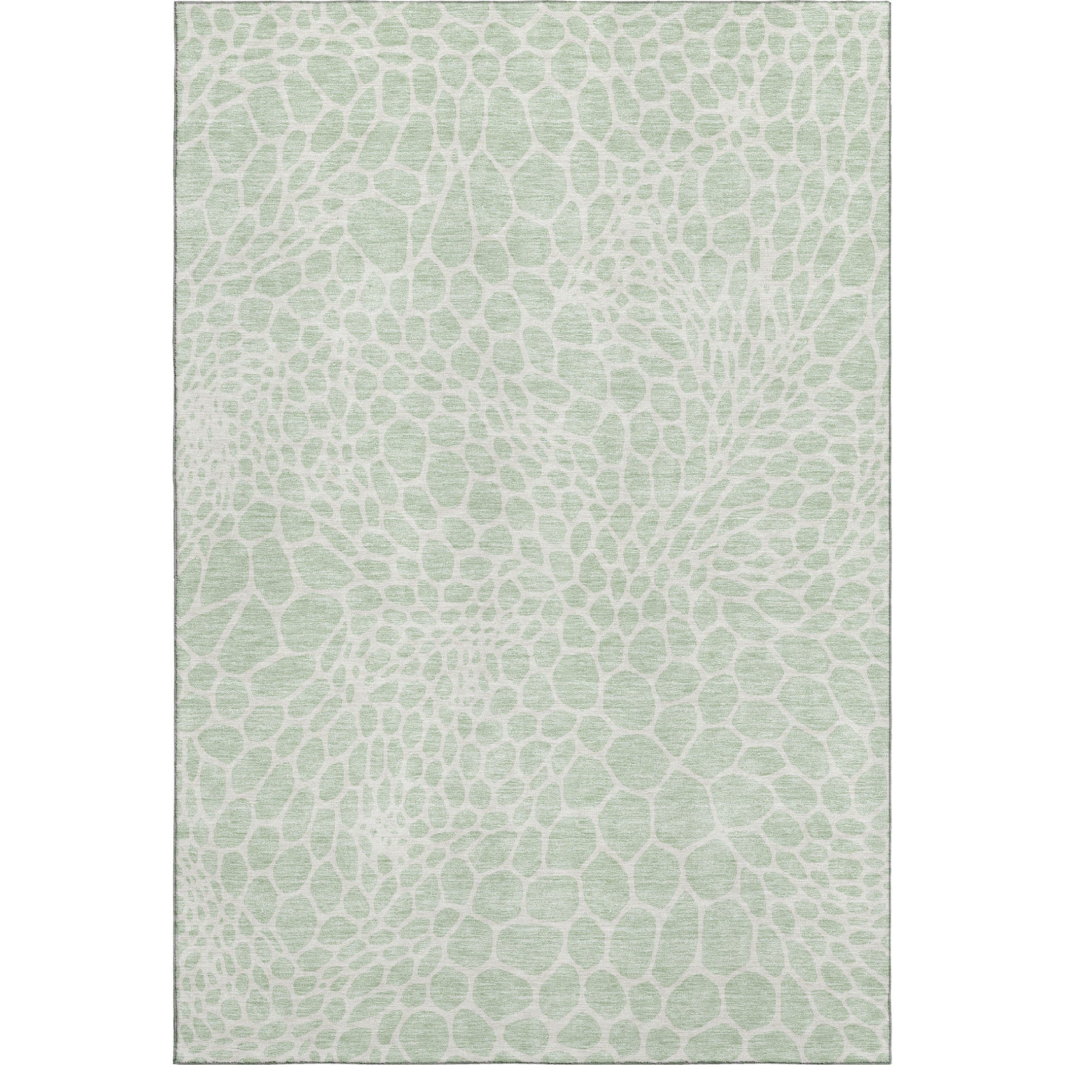 Rome Machine Washable Transitional Mint Green Rug 2'6" x 3'10" #shape_Rectangle