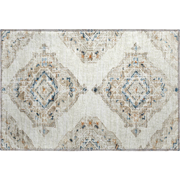 Bogota Machine Washable Traditional Linen Multi Rug 1'8" x 2'6"