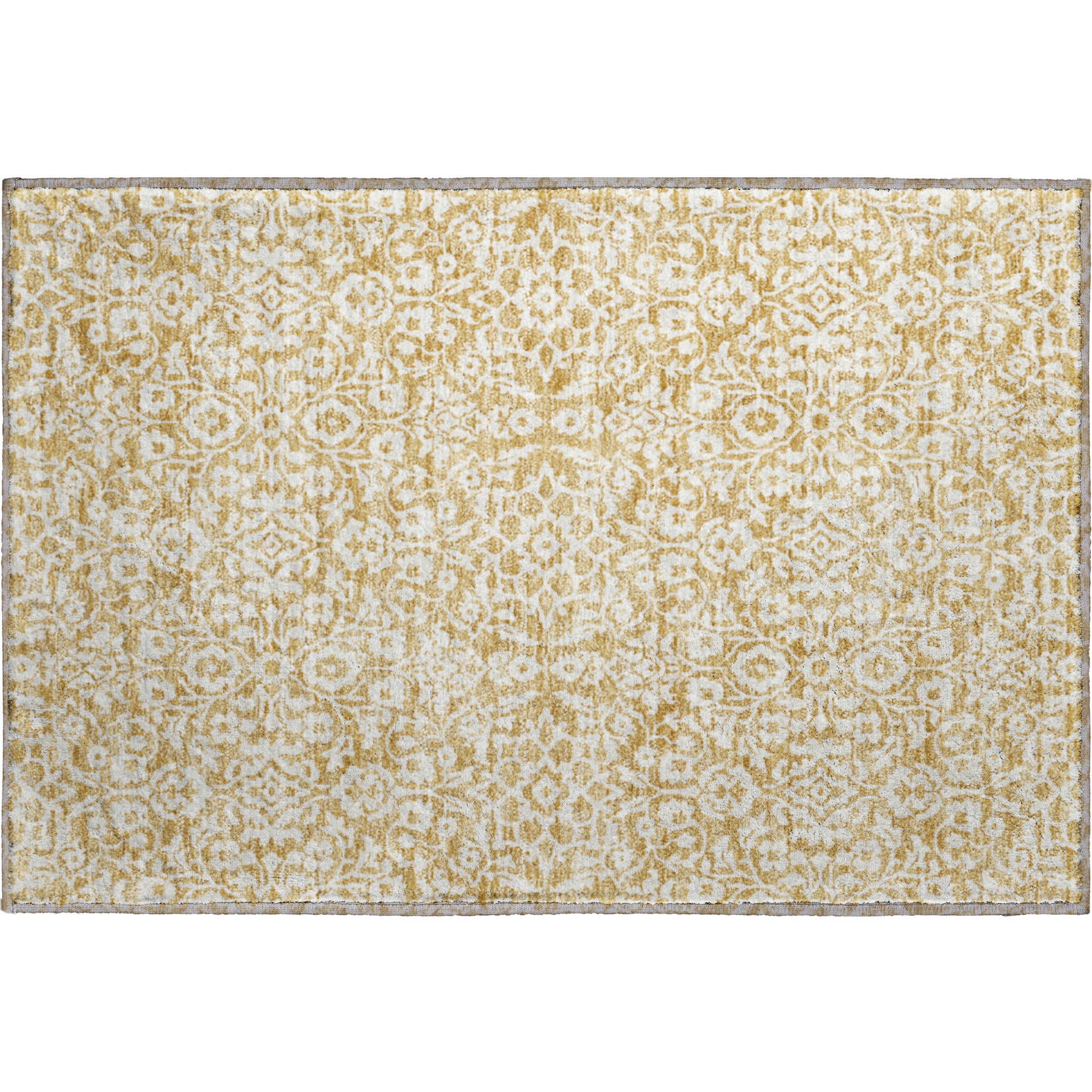 Sintra Machine Washable Traditional Gold Rug 1'8" x 2'6" #shape_Rectangle