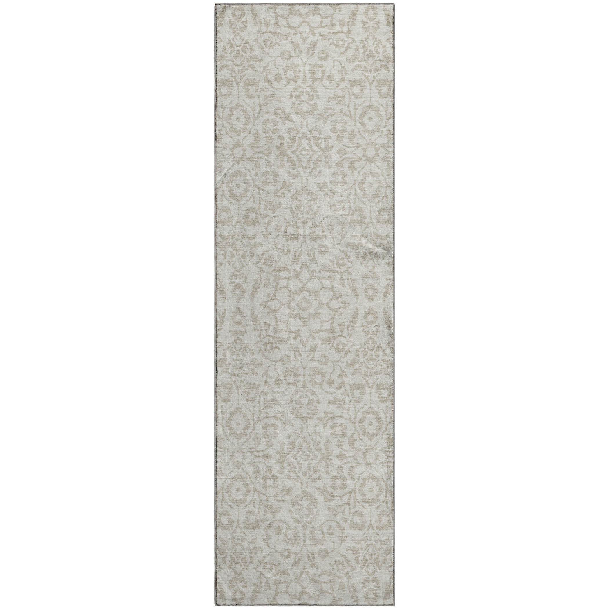 Sintra Machine Washable Traditional Ivory Rug 2'3" x 7'6" #shape_Runner