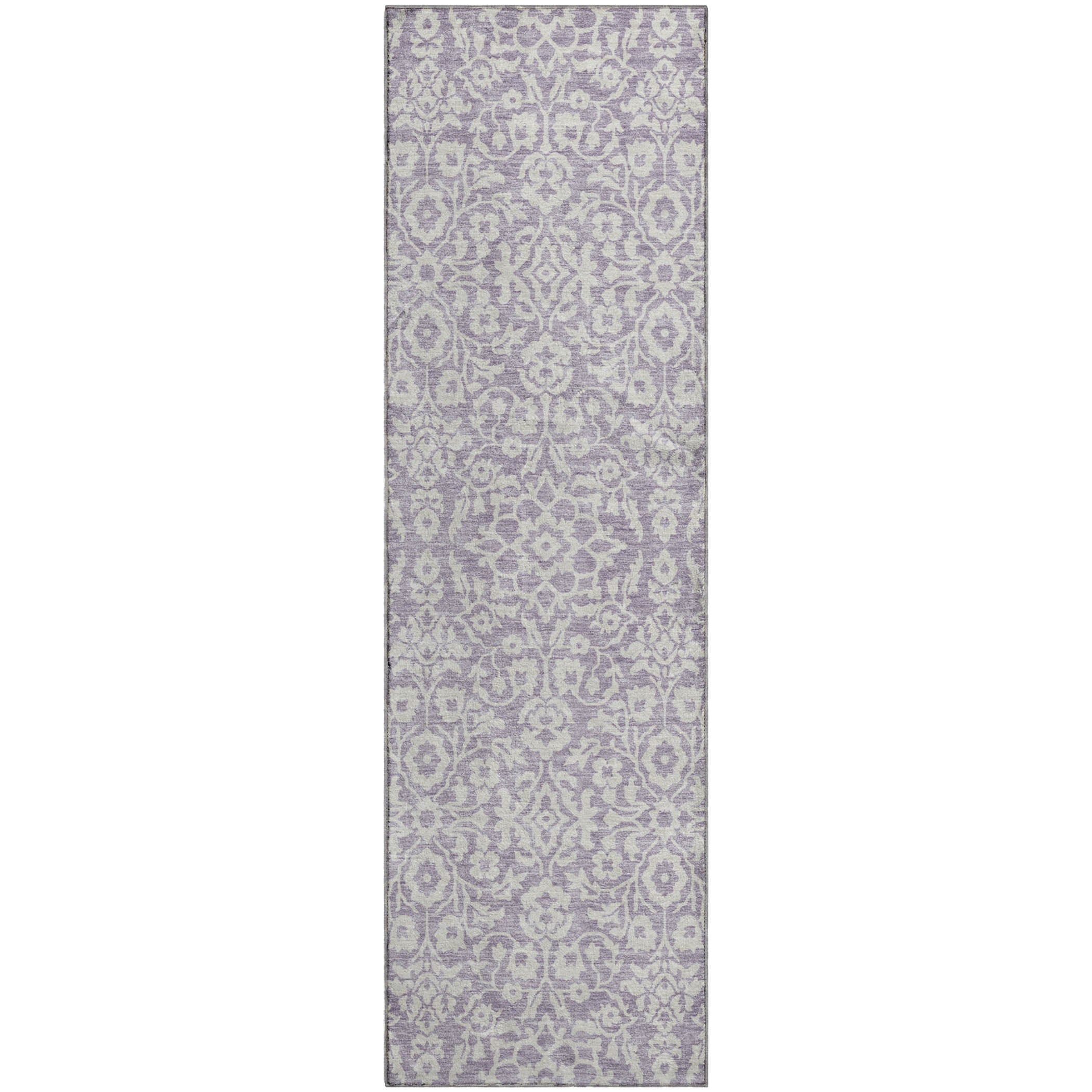 Sintra Machine Washable Traditional Lavender Purple Rug 2'3" x 7'6" #shape_Runner