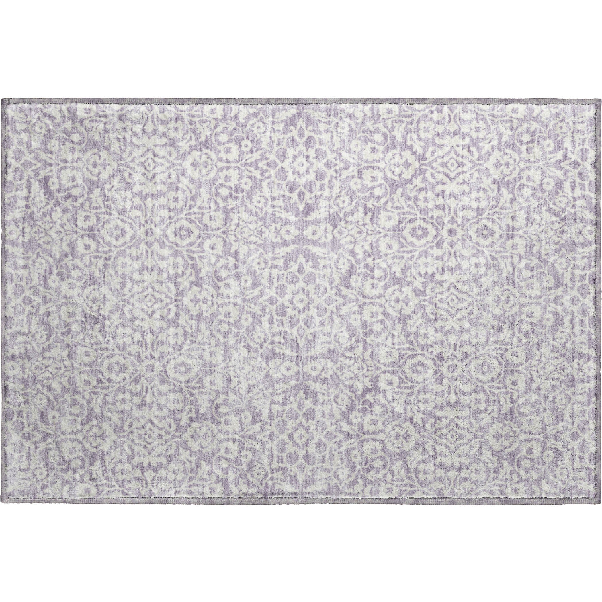 Sintra Machine Washable Traditional Lavender Purple Rug 1'8" x 2'6" #shape_Rectangle