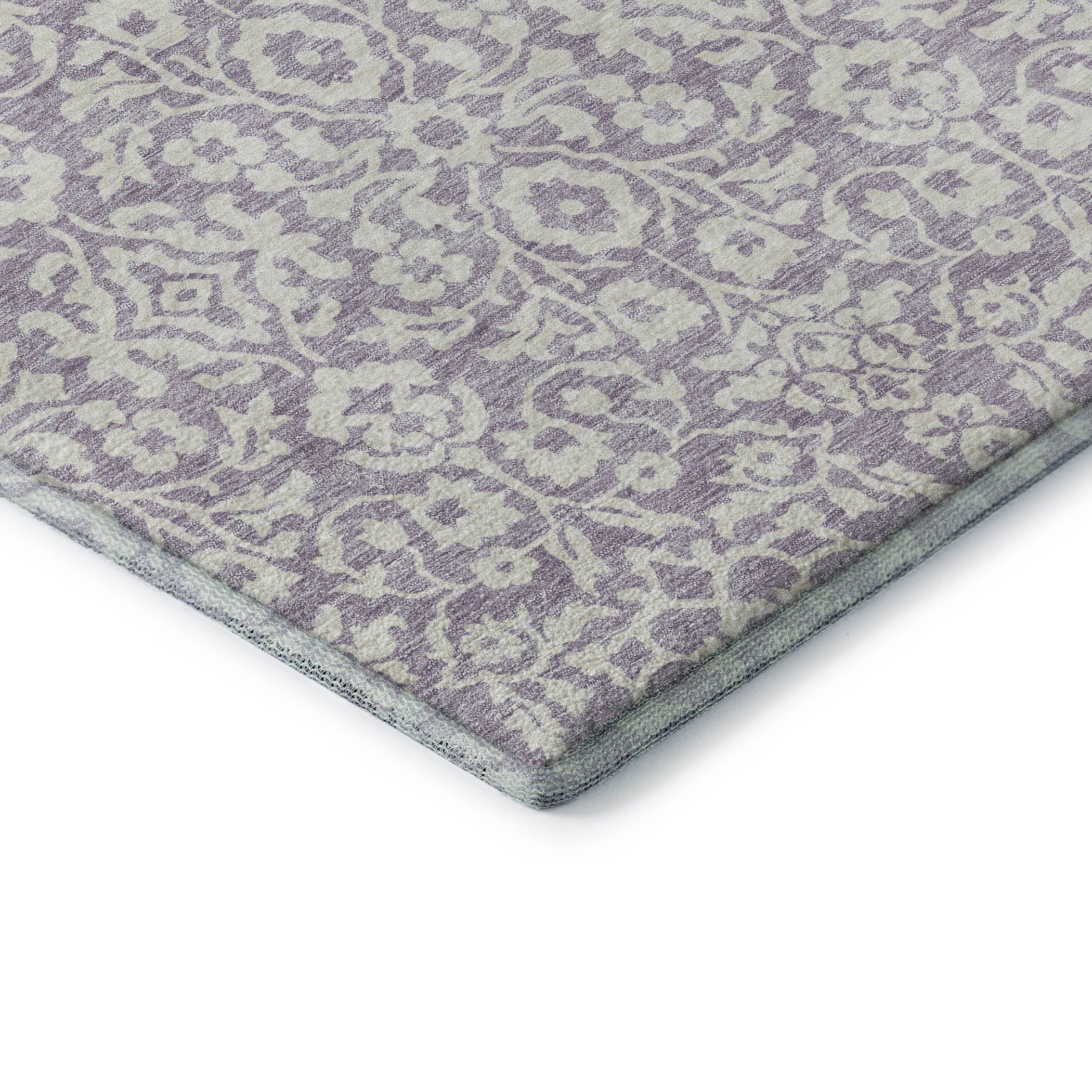 Sintra Machine Washable Traditional Lavender Purple Rug 1'8" x 2'6" #shape_Rectangle