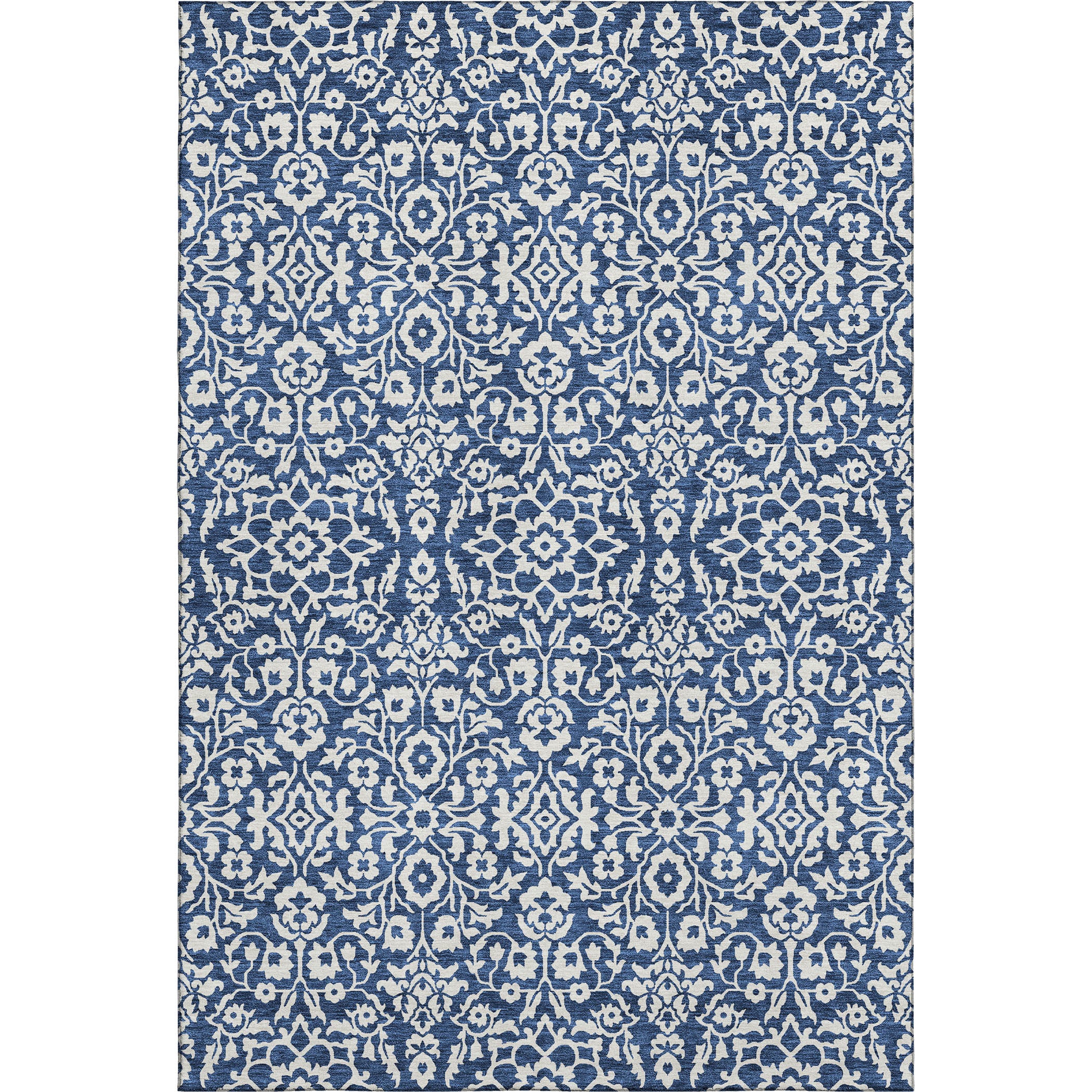 Sintra Machine Washable Traditional Navy Blue Rug 2'6" x 3'10" #shape_Rectangle