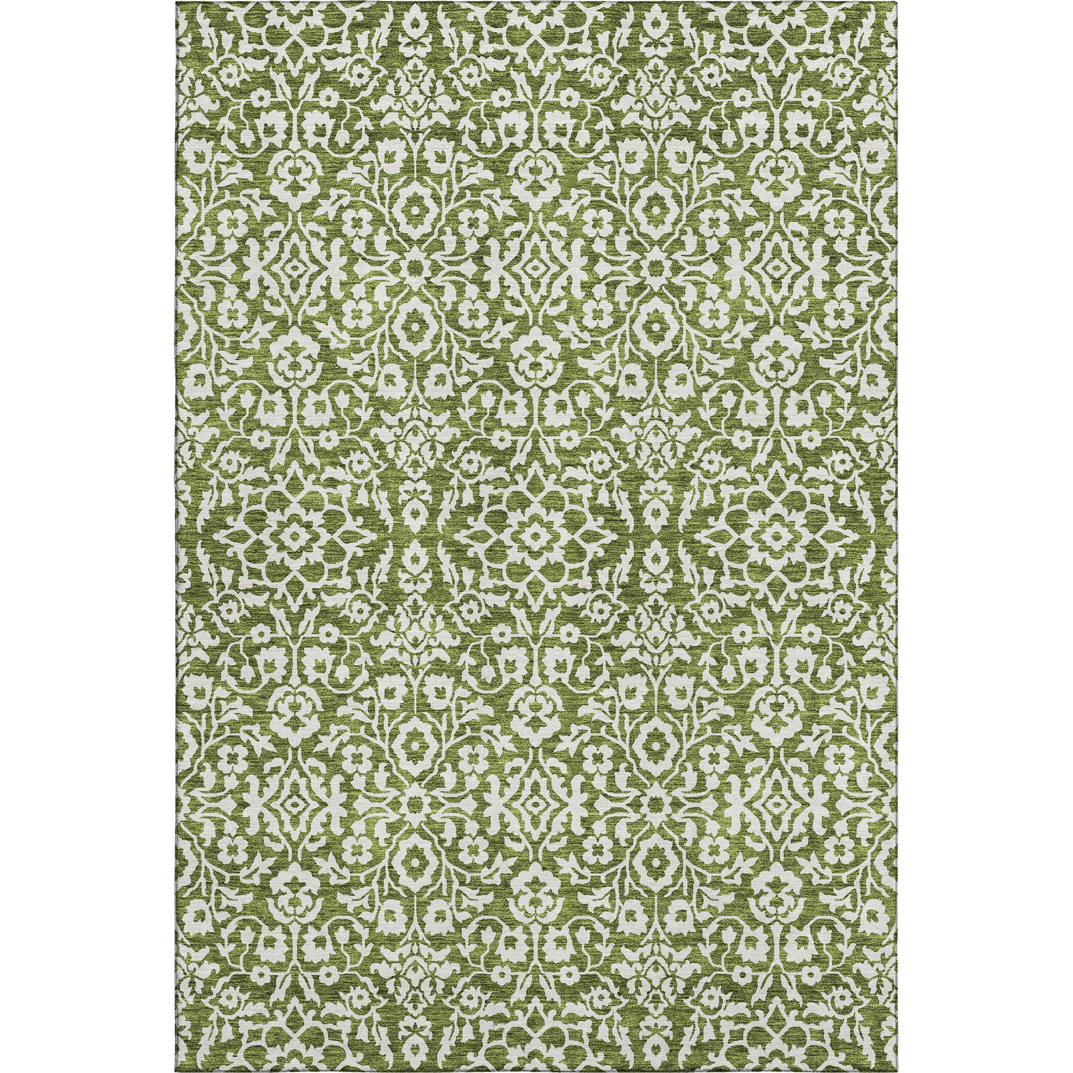 Sintra Machine Washable Traditional Olive Green Rug 2'6" x 3'10" #shape_Rectangle