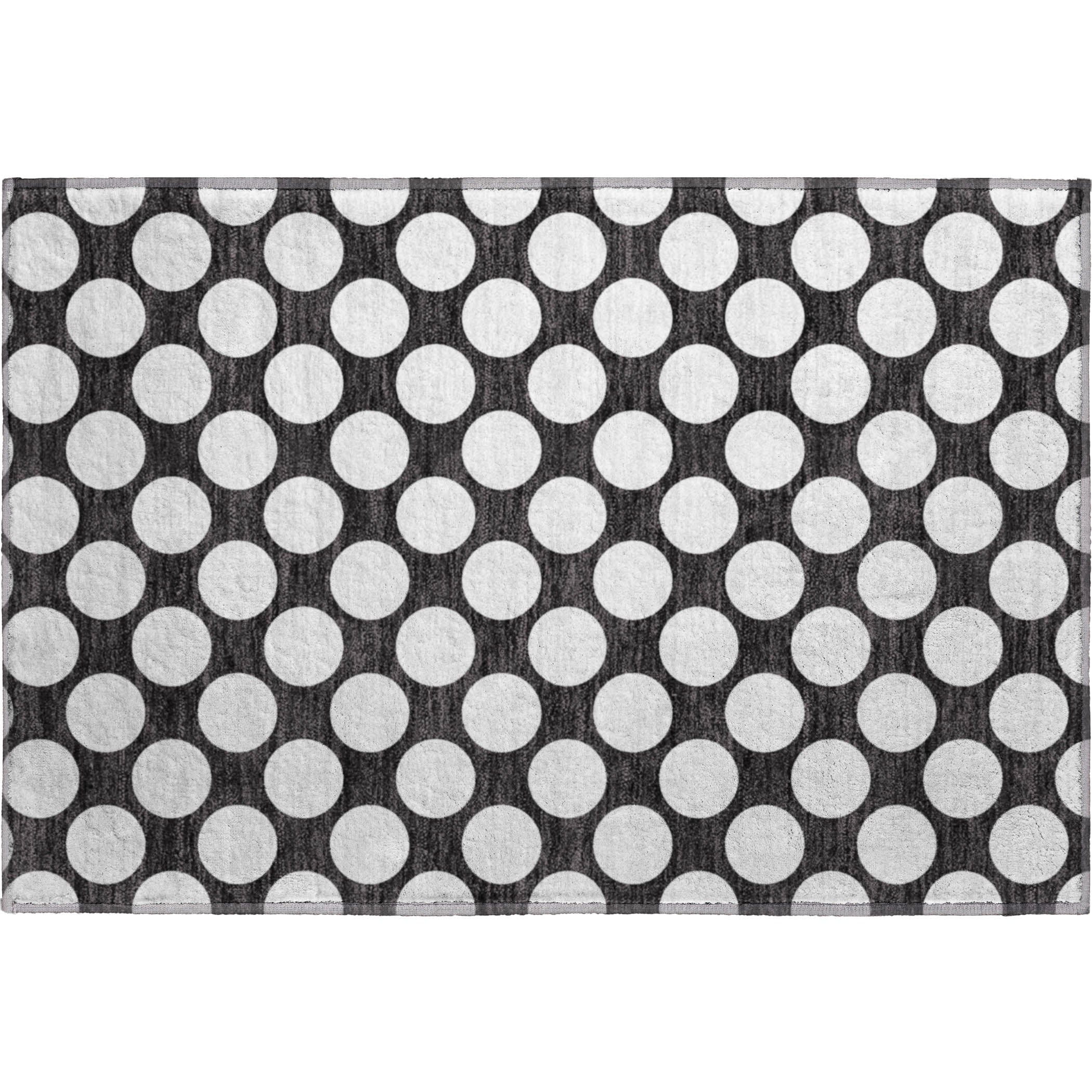 Zanzibar Machine Washable Transitional Black Rug 1'8" x 2'6" #shape_Rectangle
