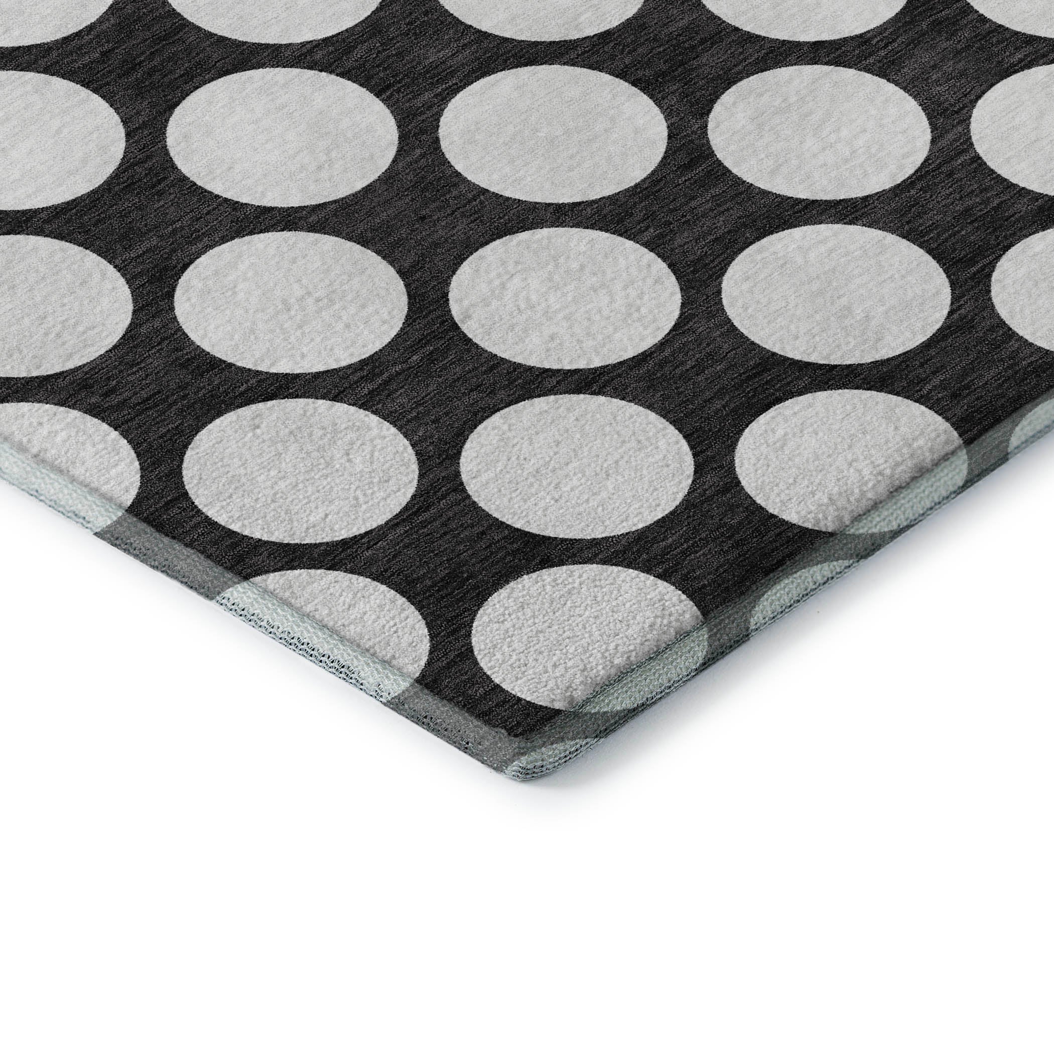 Zanzibar Machine Washable Transitional Black Rug 1'8" x 2'6" #shape_Rectangle