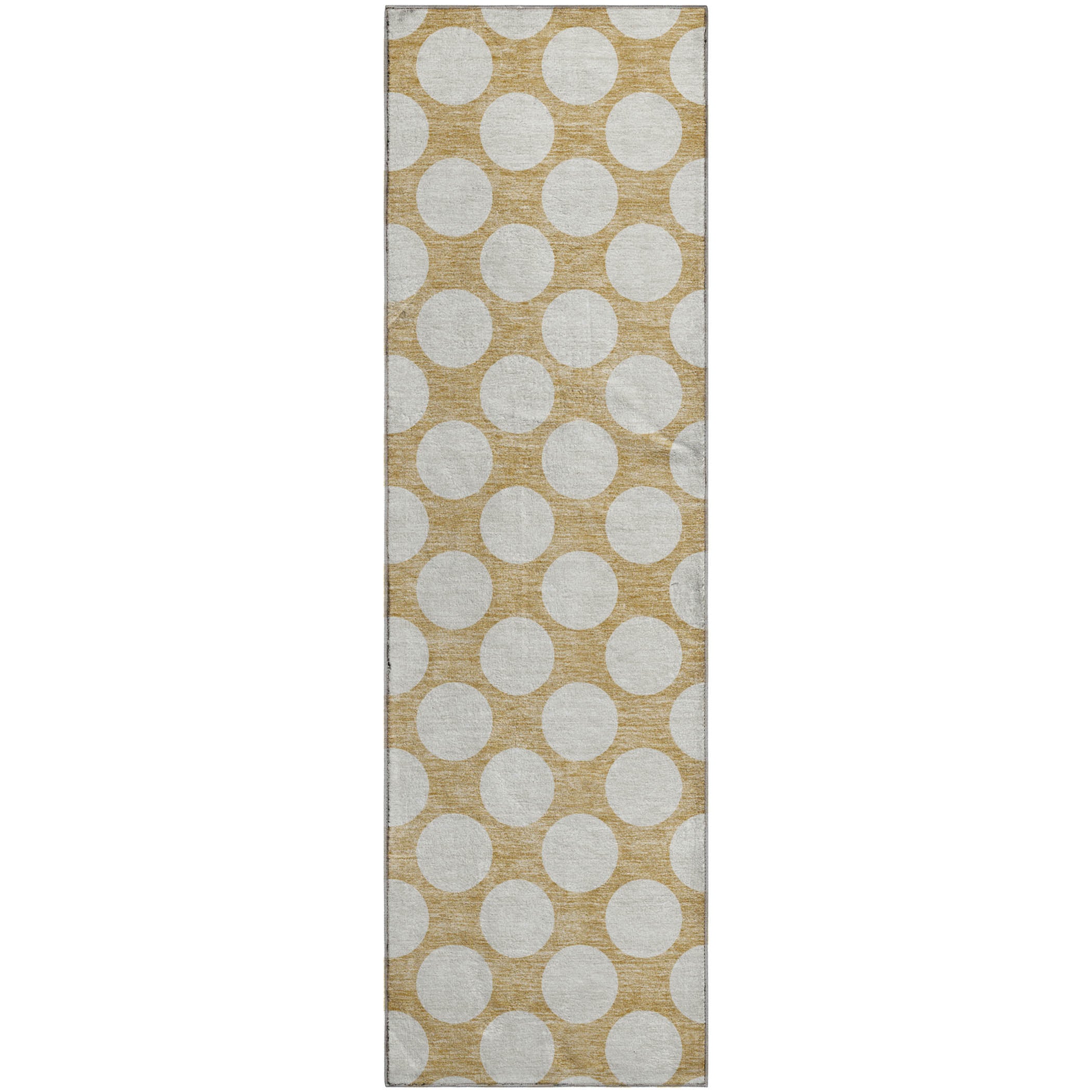 Zanzibar Machine Washable Transitional Gold Rug 2'3" x 7'6" #shape_Runner