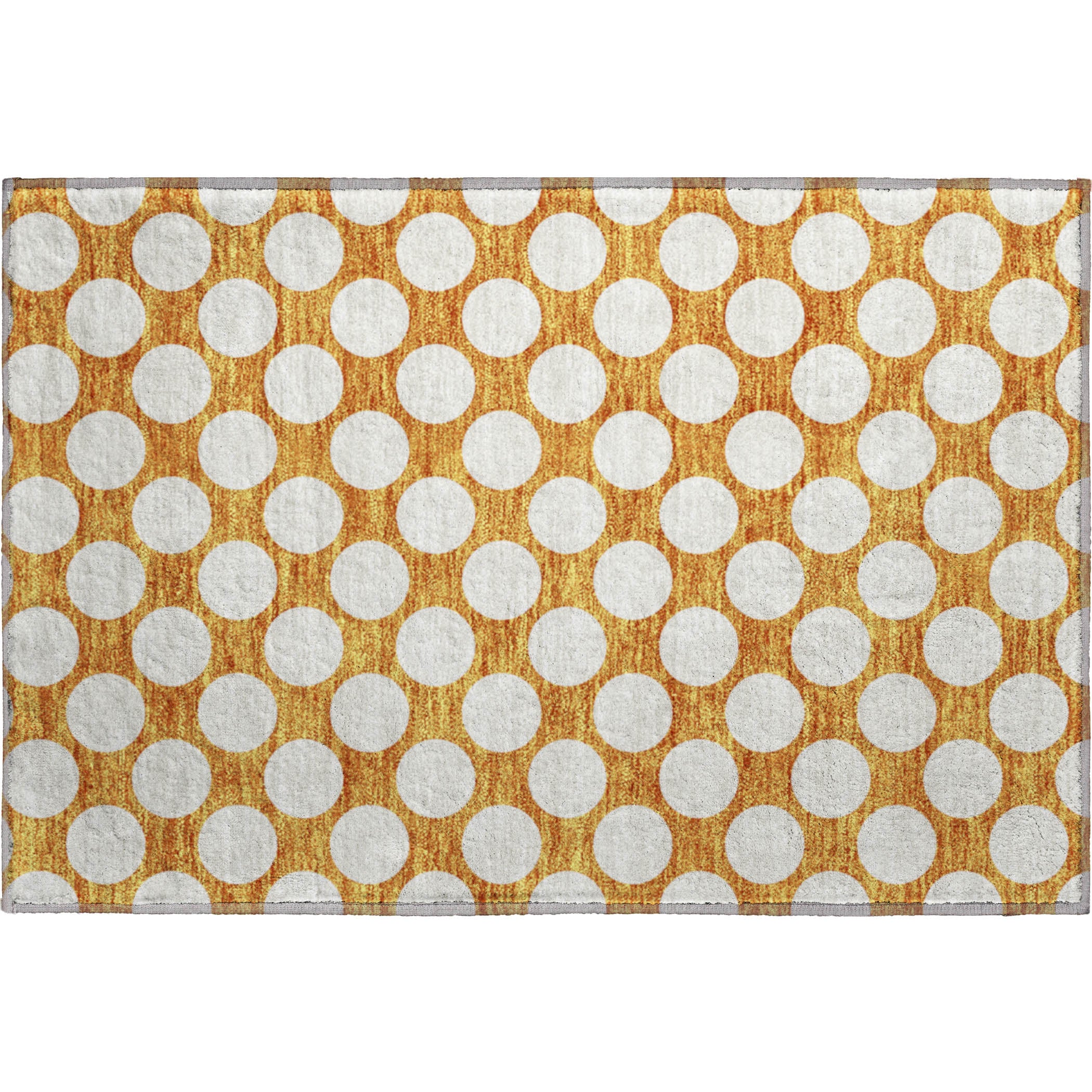 Zanzibar Machine Washable Transitional Orange Rug 1'8" x 2'6" #shape_Rectangle