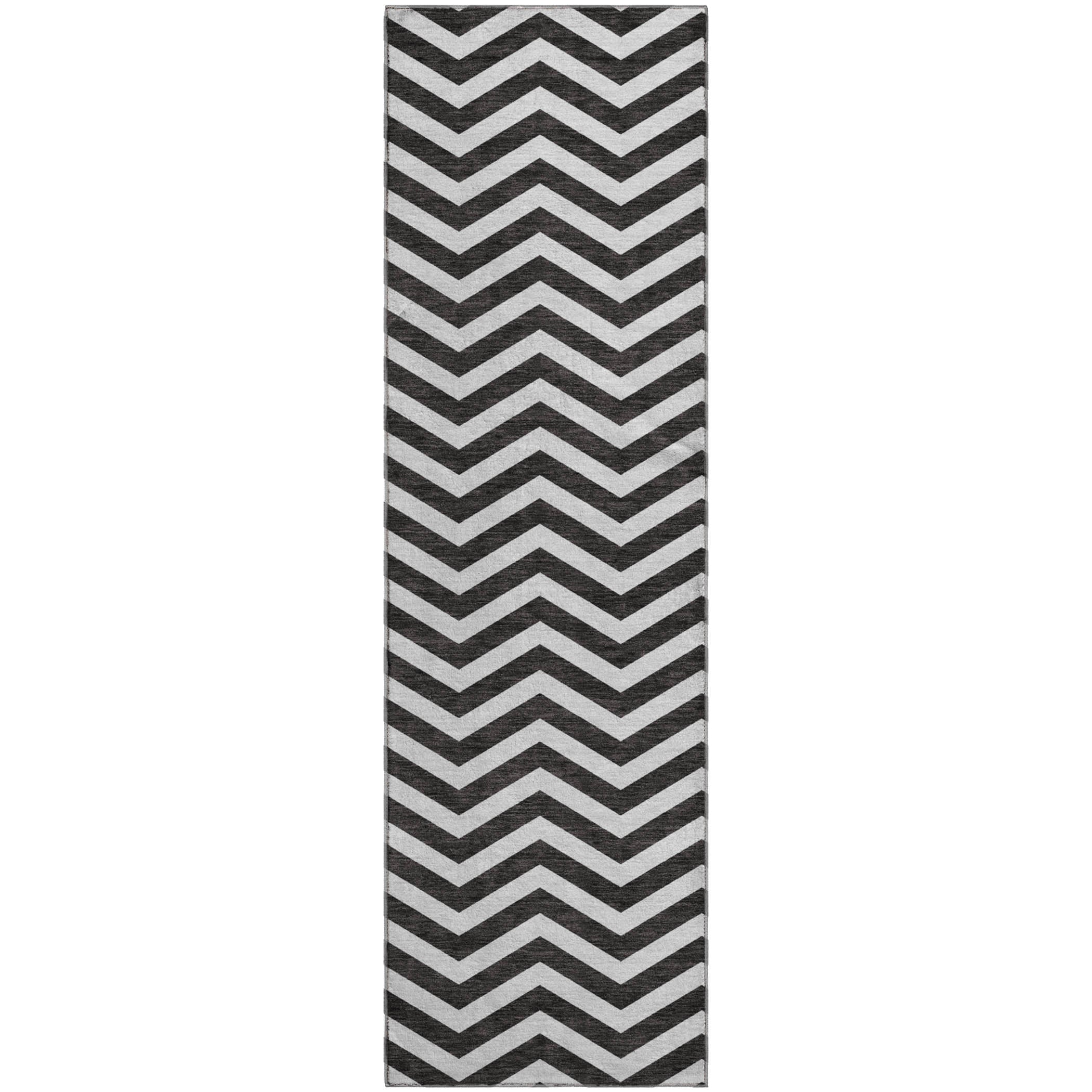Sarajevo Machine Washable Transitional Black Rug 2'3" x 7'6" #shape_Runner