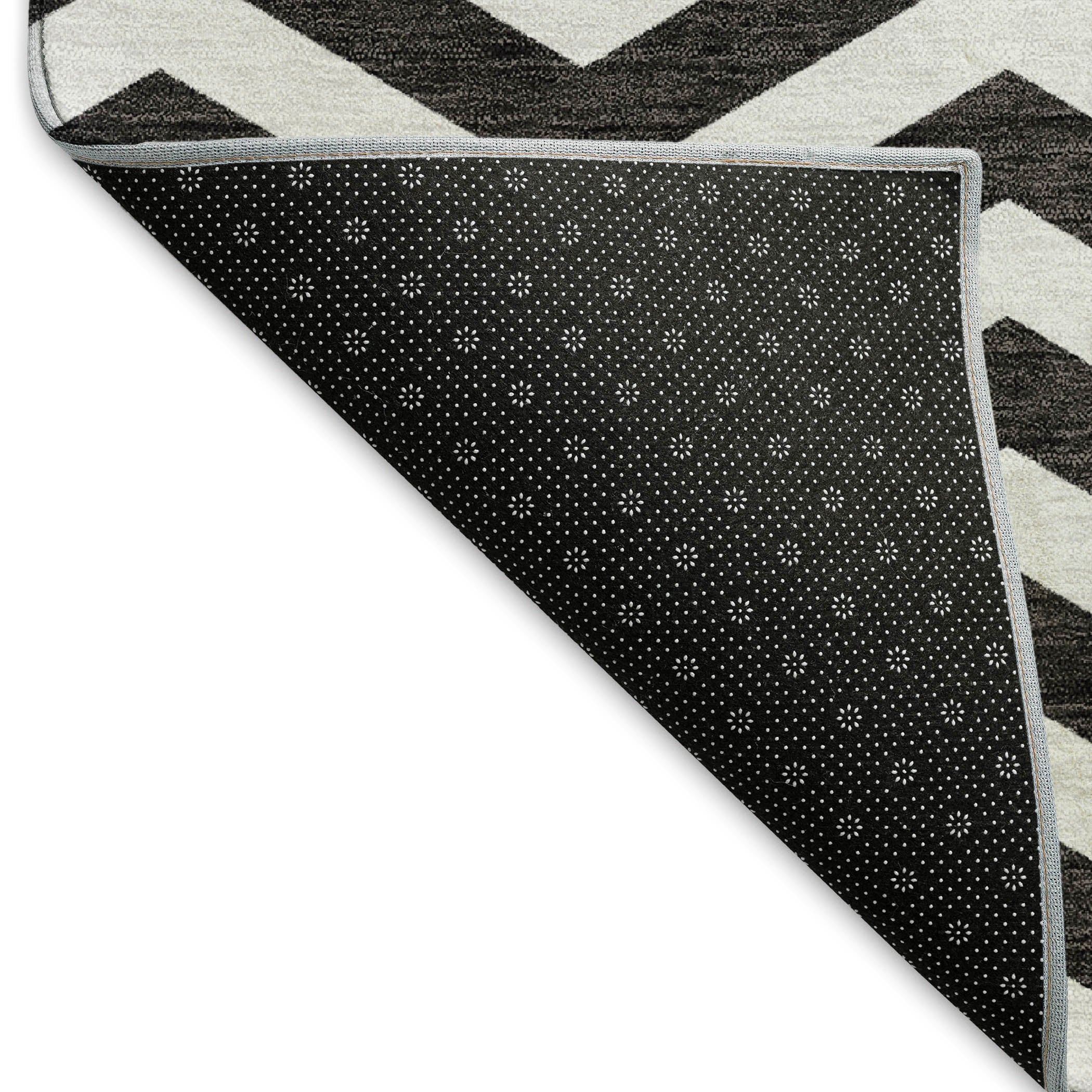 Sarajevo Machine Washable Transitional Black Rug 1'8" x 2'6" #shape_Rectangle