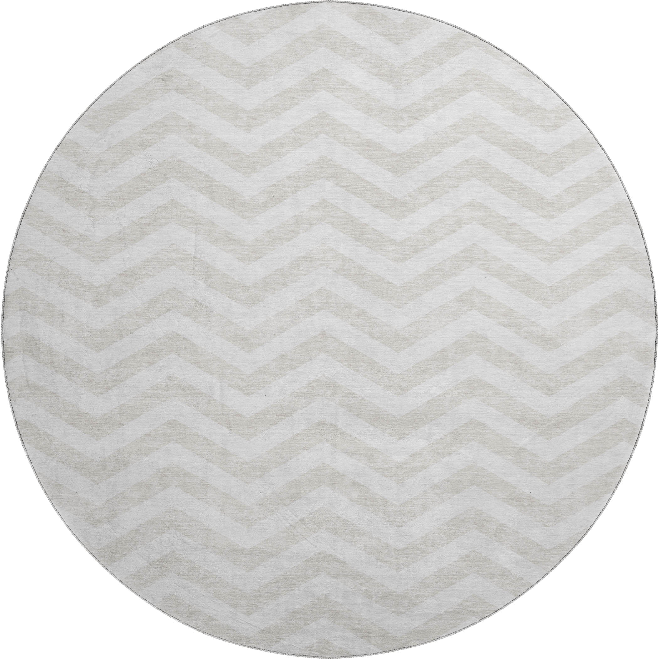Sarajevo Machine Washable Transitional Ivory Rug 8' x 8' #shape_Round