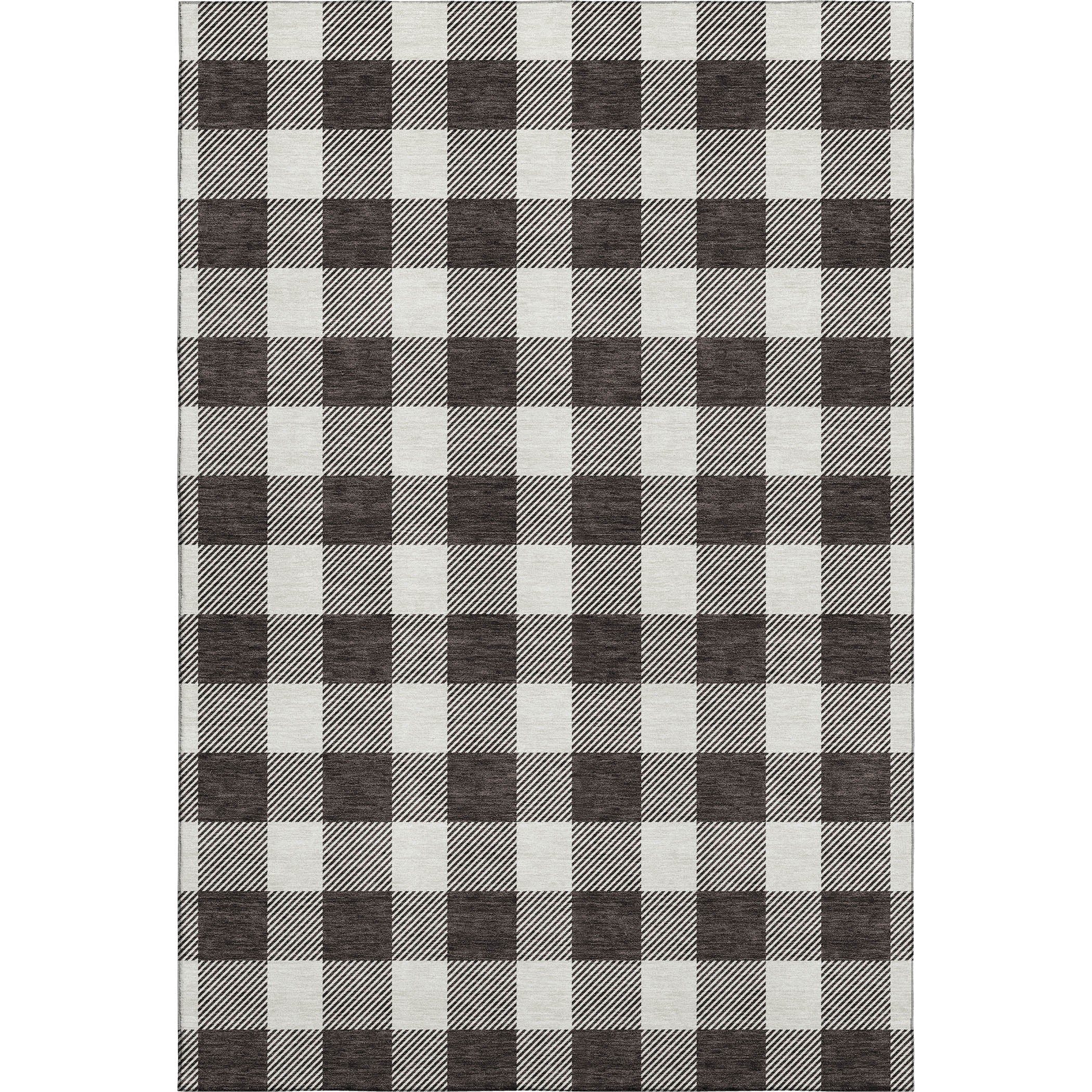 Kyoto Machine Washable Transitional Black Rug 2'6" x 3'10" #shape_Rectangle