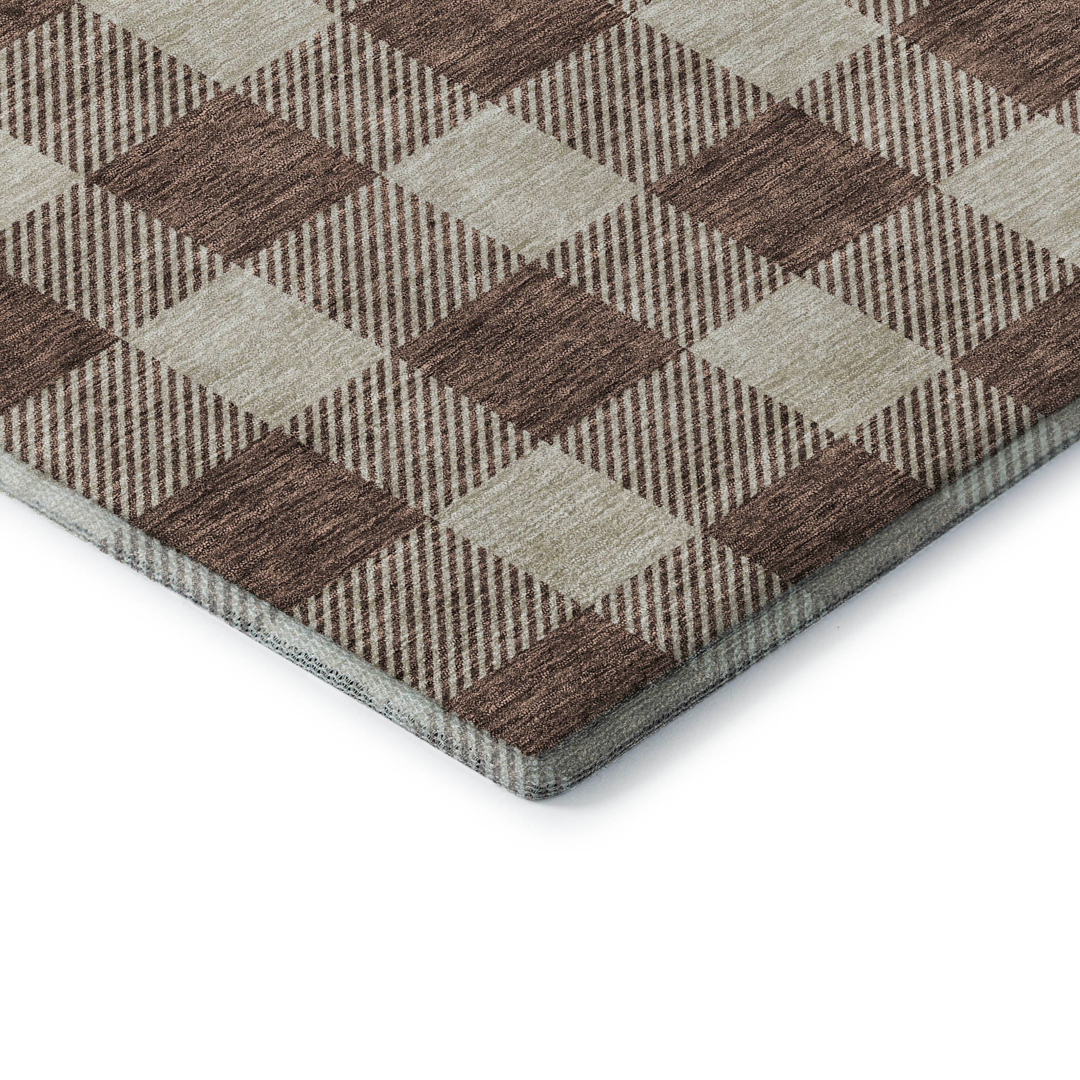 Kyoto Machine Washable Transitional Brown Rug 1'8" x 2'6" #shape_Rectangle