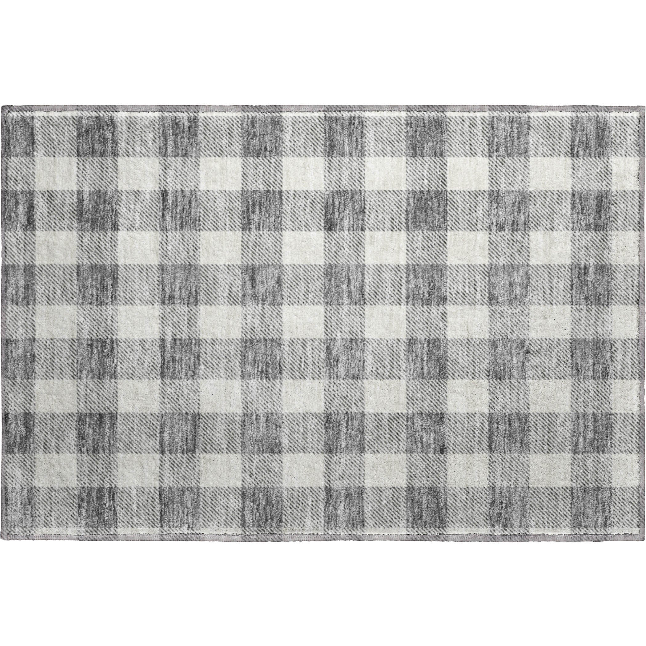 Kyoto Machine Washable Transitional Gray Rug 1'8" x 2'6" #shape_Rectangle
