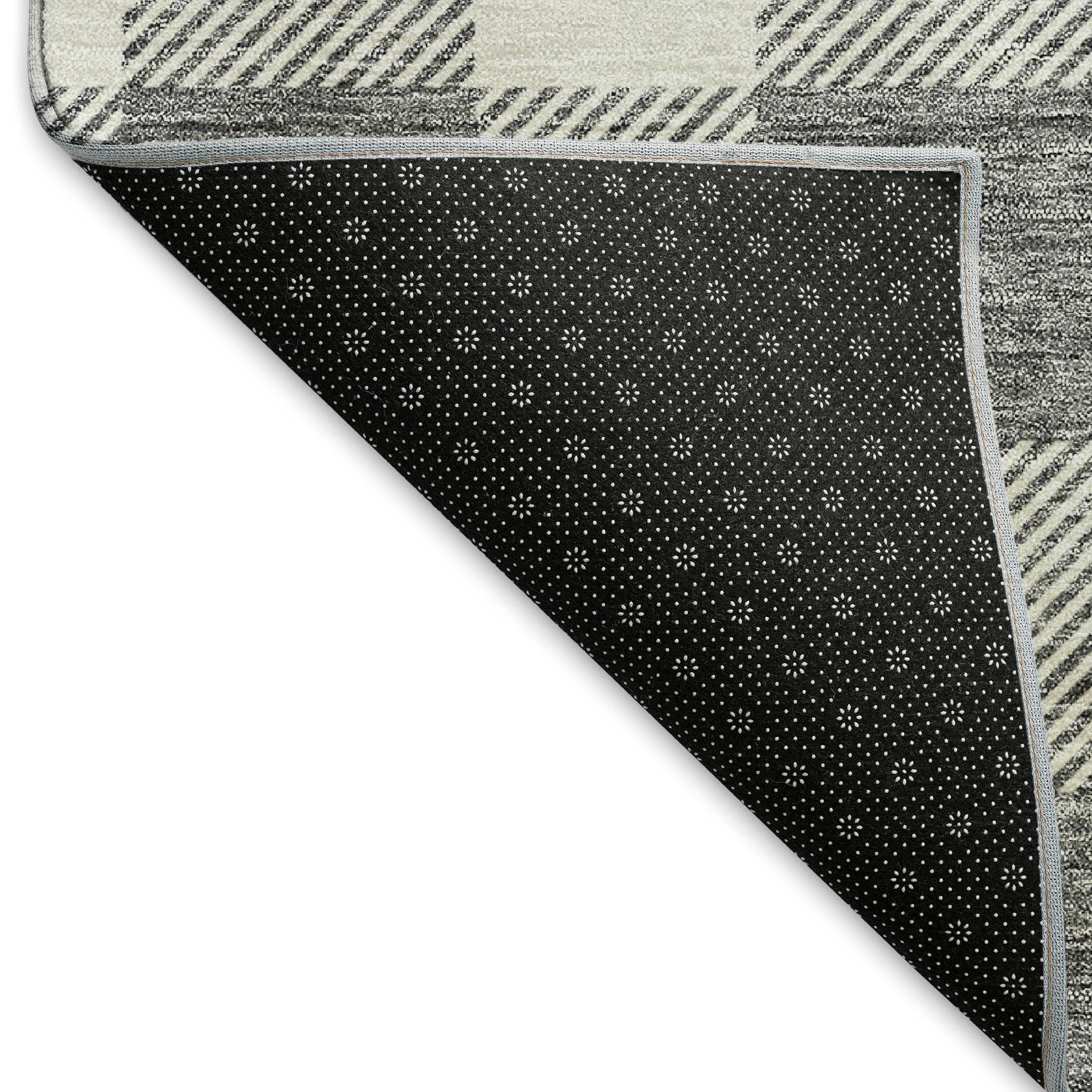 Kyoto Machine Washable Transitional Gray Rug 1'8" x 2'6" #shape_Rectangle
