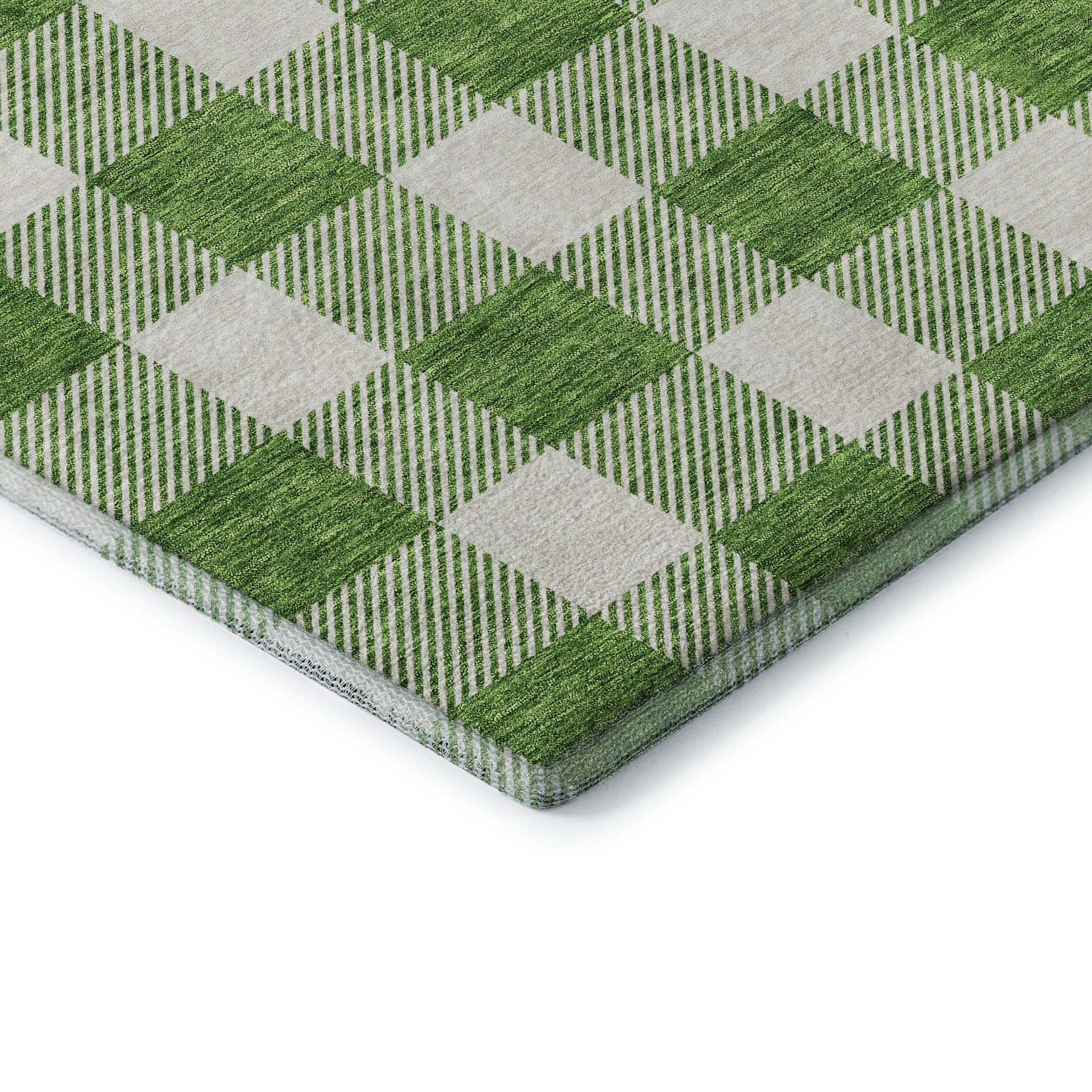 Kyoto Machine Washable Transitional Green Rug 1'8" x 2'6" #shape_Rectangle