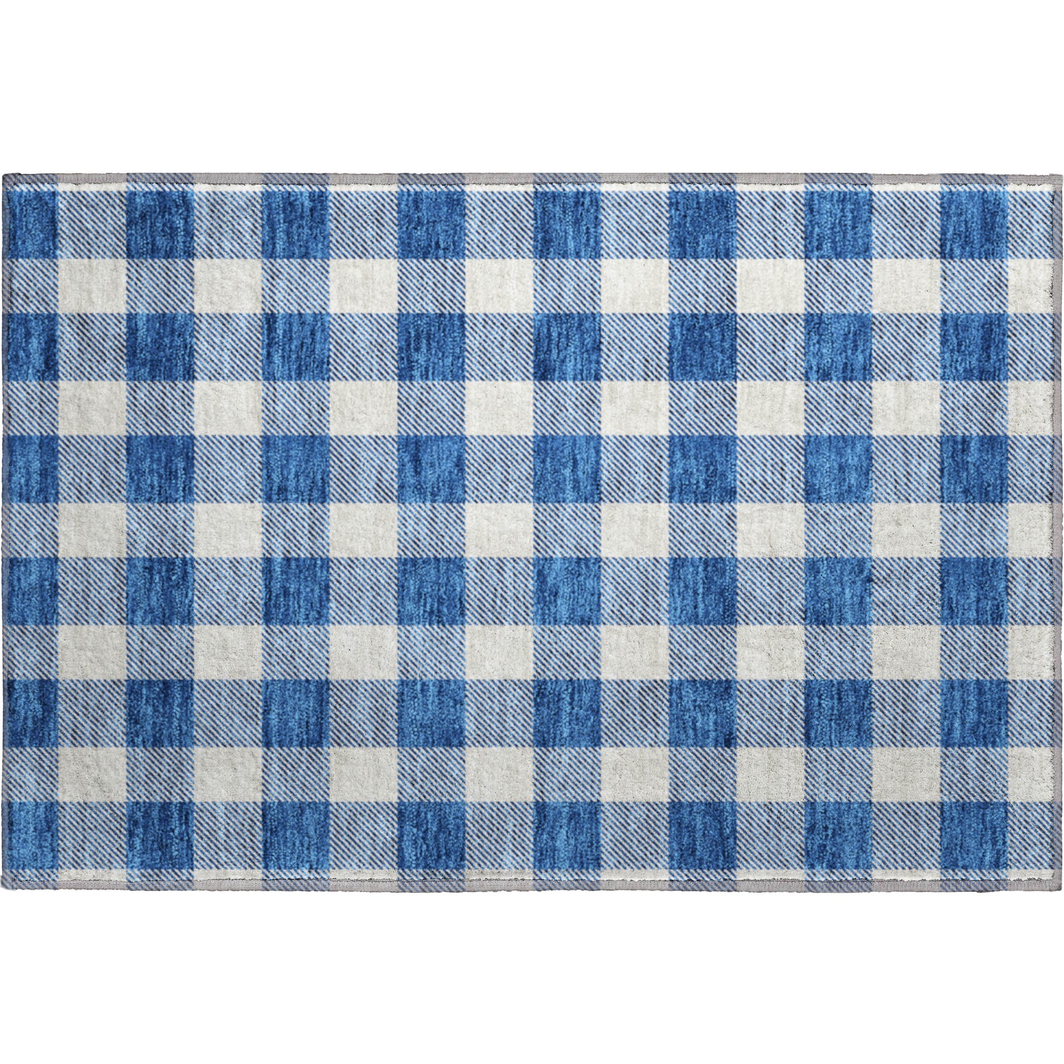 Kyoto Machine Washable Transitional Navy Blue Rug 1'8" x 2'6" #shape_Rectangle