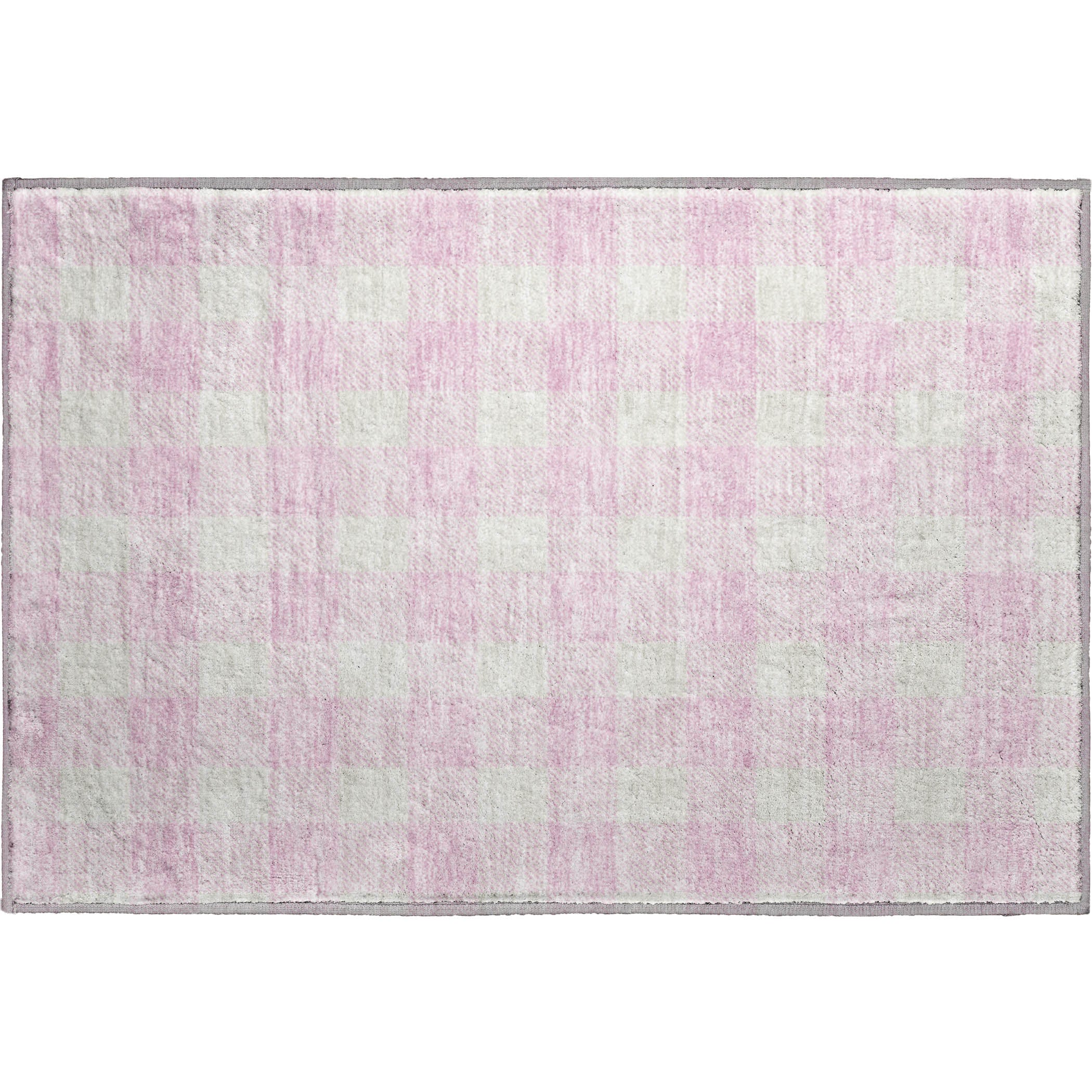 Kyoto Machine Washable Transitional Pink Rug 1'8" x 2'6" #shape_Rectangle