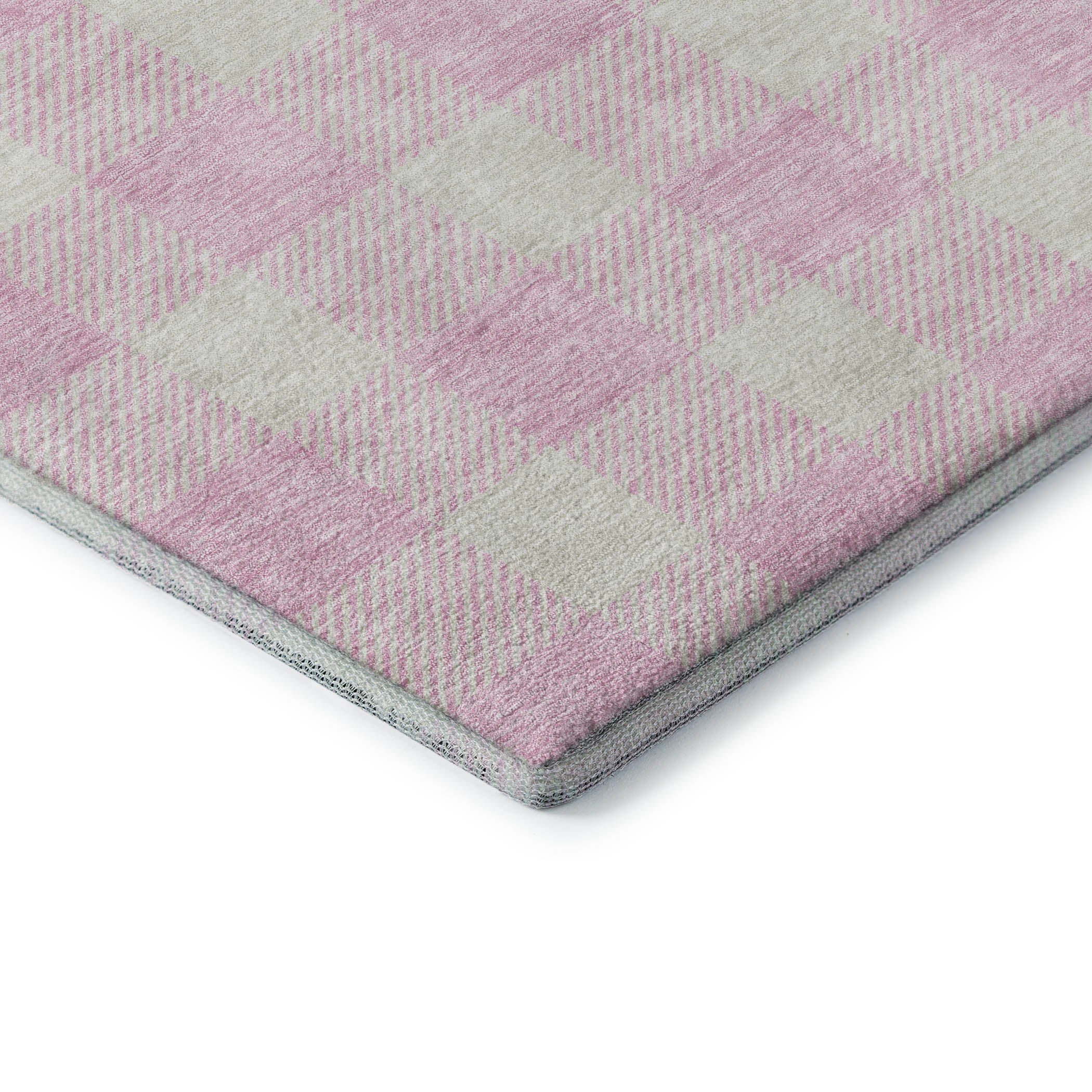 Kyoto Machine Washable Transitional Pink Rug 1'8" x 2'6" #shape_Rectangle