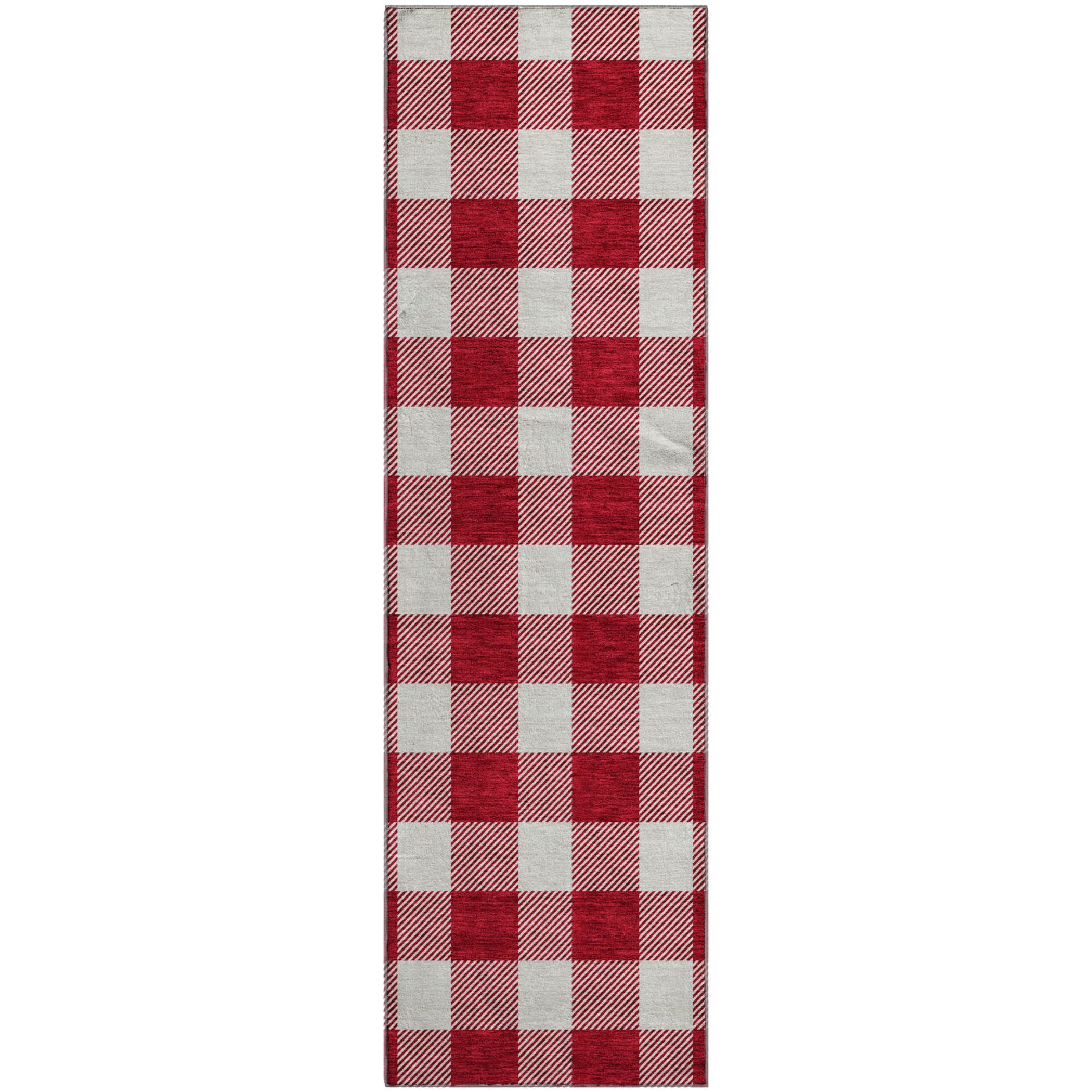 Kyoto Machine Washable Transitional Red Rug 2'3" x 7'6" #shape_Runner