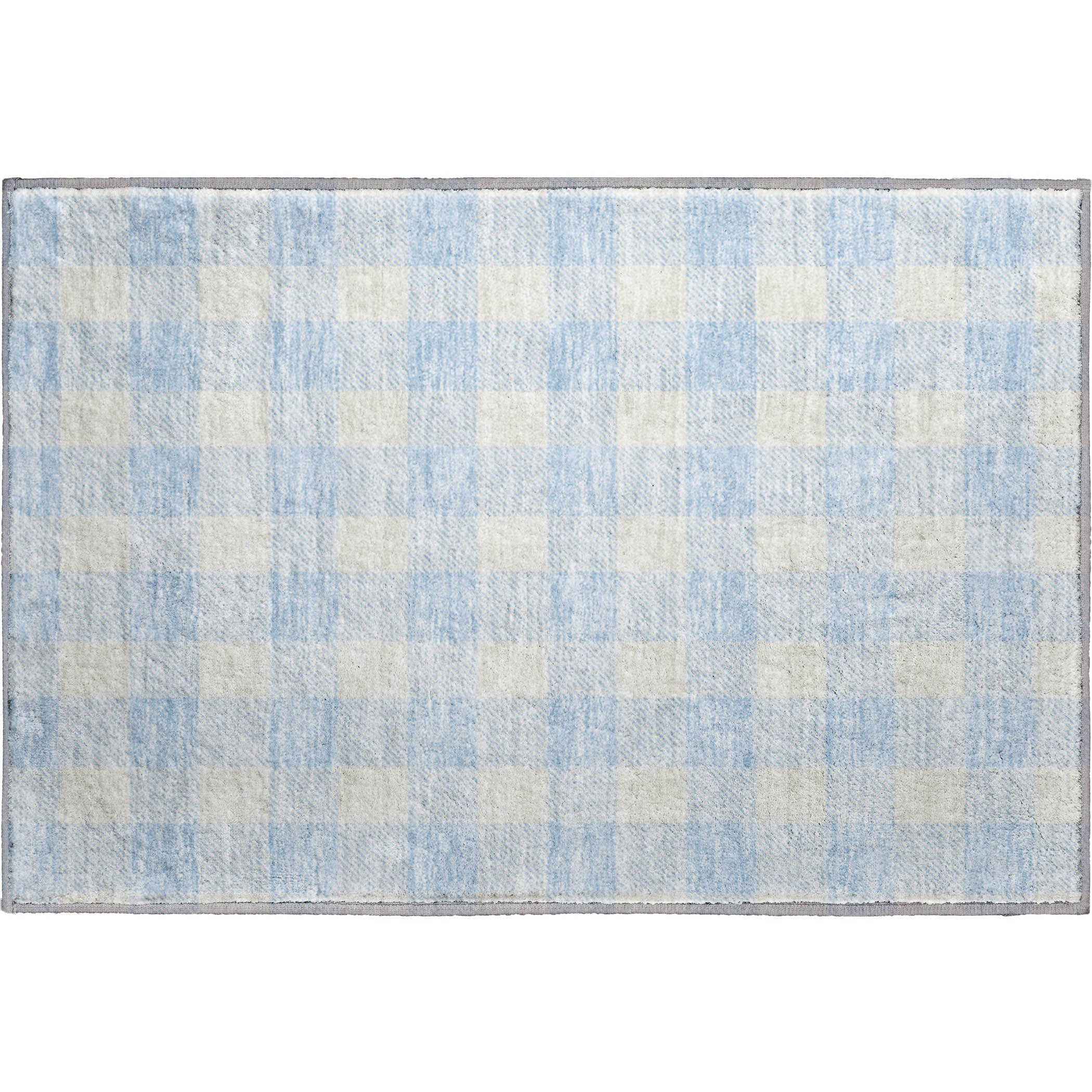 Kyoto Machine Washable Transitional Sky Blue Rug 1'8" x 2'6" #shape_Rectangle