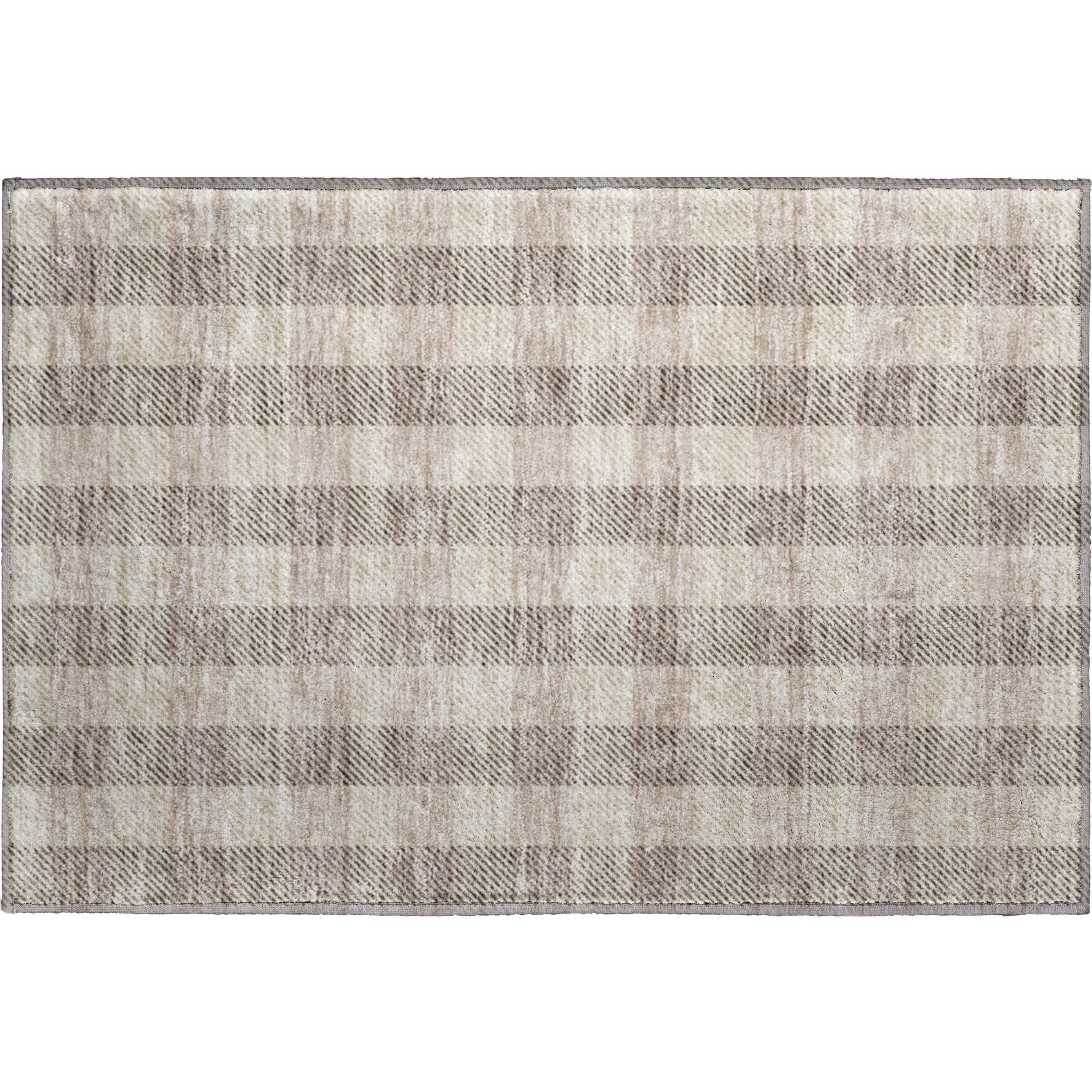 Bruges Machine Washable Transitional Beige Brown Rug 1'8" x 2'6" #shape_Rectangle