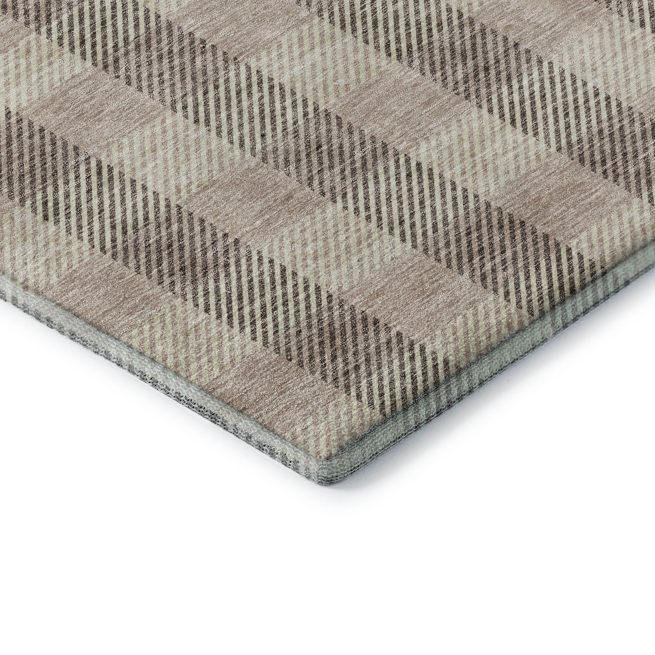 Bruges Machine Washable Transitional Beige Brown Rug 1'8" x 2'6" #shape_Rectangle